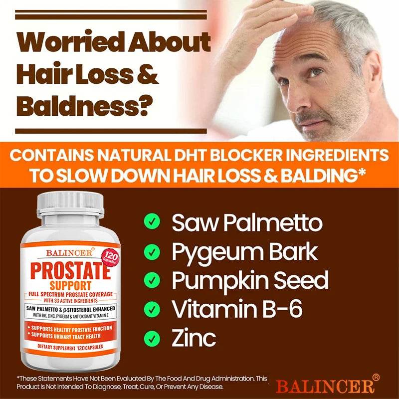Minerals and vitamins - Helps relieve urinary frequency, bladder control, urination discomfort, prostate health