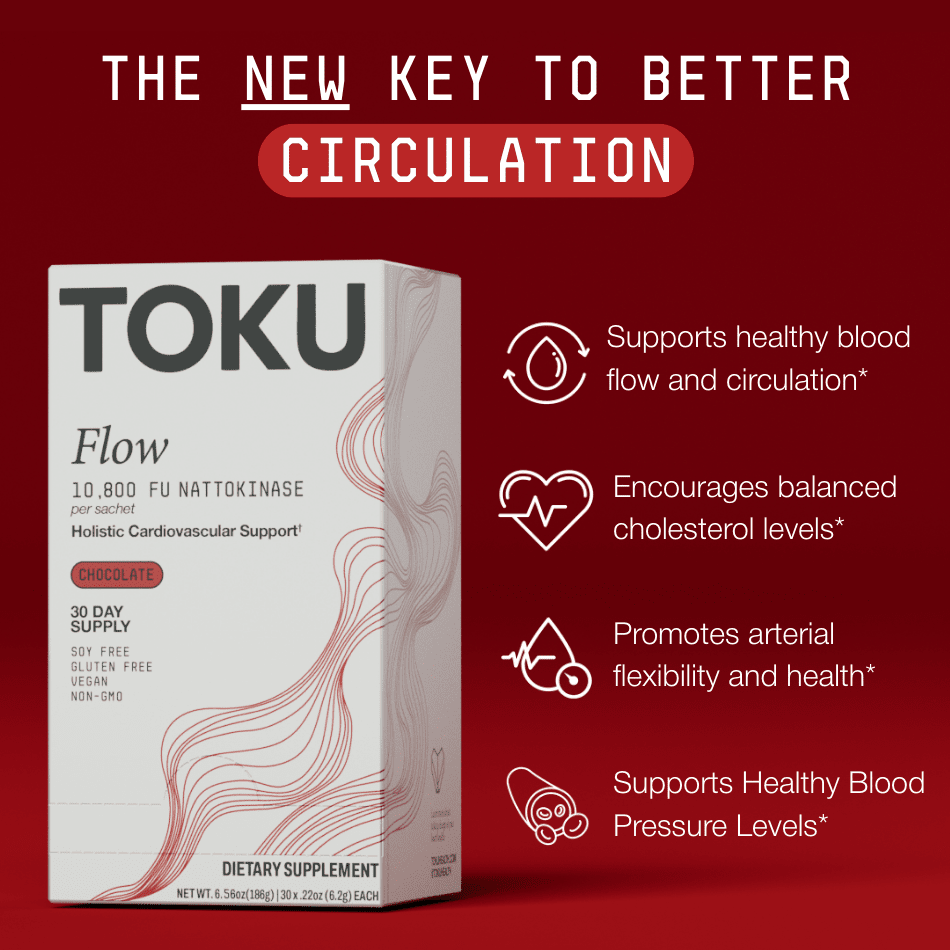 Toku Flow 10,800 FU Nattokinase Supplement | Soy Free Powder