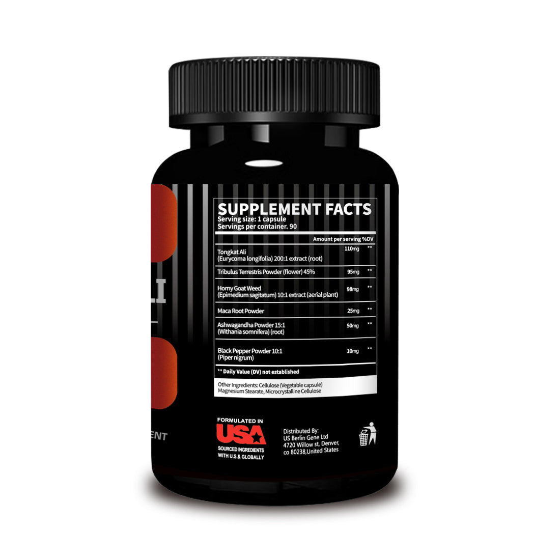 NAXTTII Natural Fuel For Men Supplement With Tongkat Ali, Maca Root, Ginseng To Boost Circulation, Energy, Stamina, Drive And Performance 90 Capsules