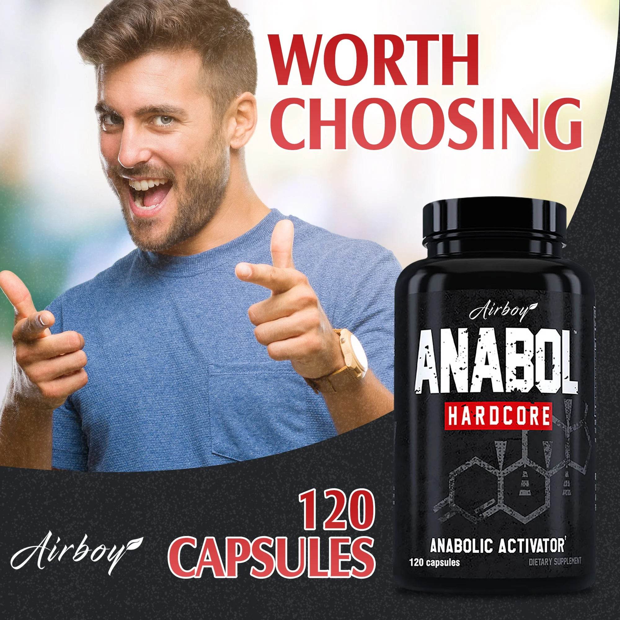 Anabol Hardcore Supplement 120 Caps – Lean Muscle & Growth Support