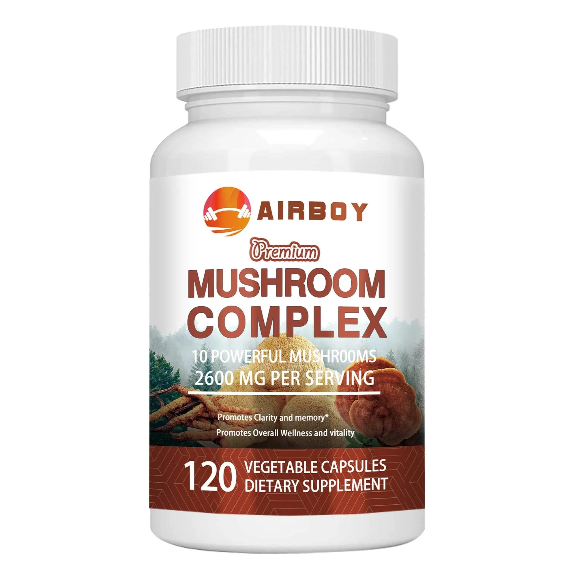 Mushroom with Lions Mane Natural Energy Supplement Capsules