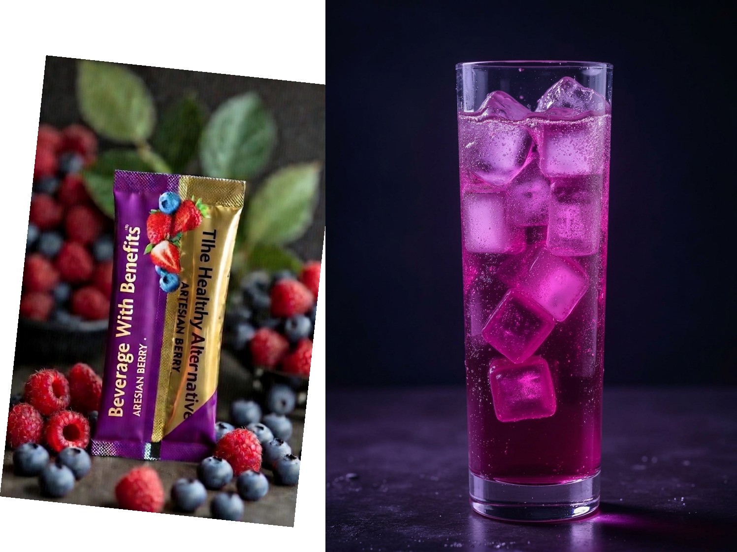 Artisan Berry 12 Count Mushroom Infused Clean Hydration Powder Sticks