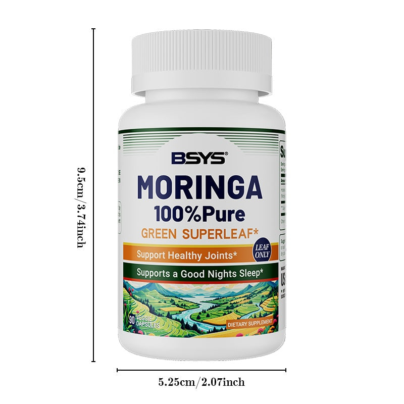 Moringa Capsules  Antioxidant & Anti-Inflammatory Support  Blood Sugar Health Aid  Cholesterol Balance Formula  Heart Wellness Support  Immune Boost & Natural Defense  Daily Superfood Supplement