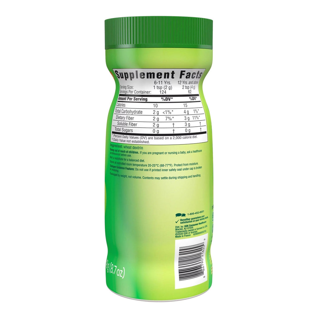 Benefiber Prebiotic Fiber Supplement, Unflavored