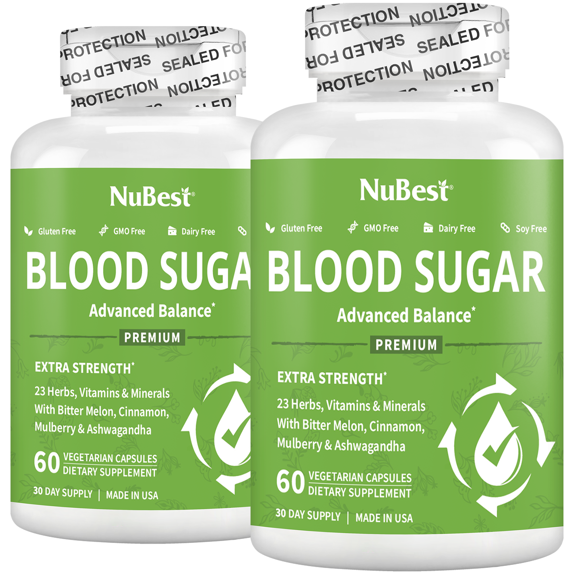 Blood Sugar Supplement, Advanced Formula For Energy Balance, Immunity & Overall Health, 60 Vegan Capsules by NuBest Nutrition®