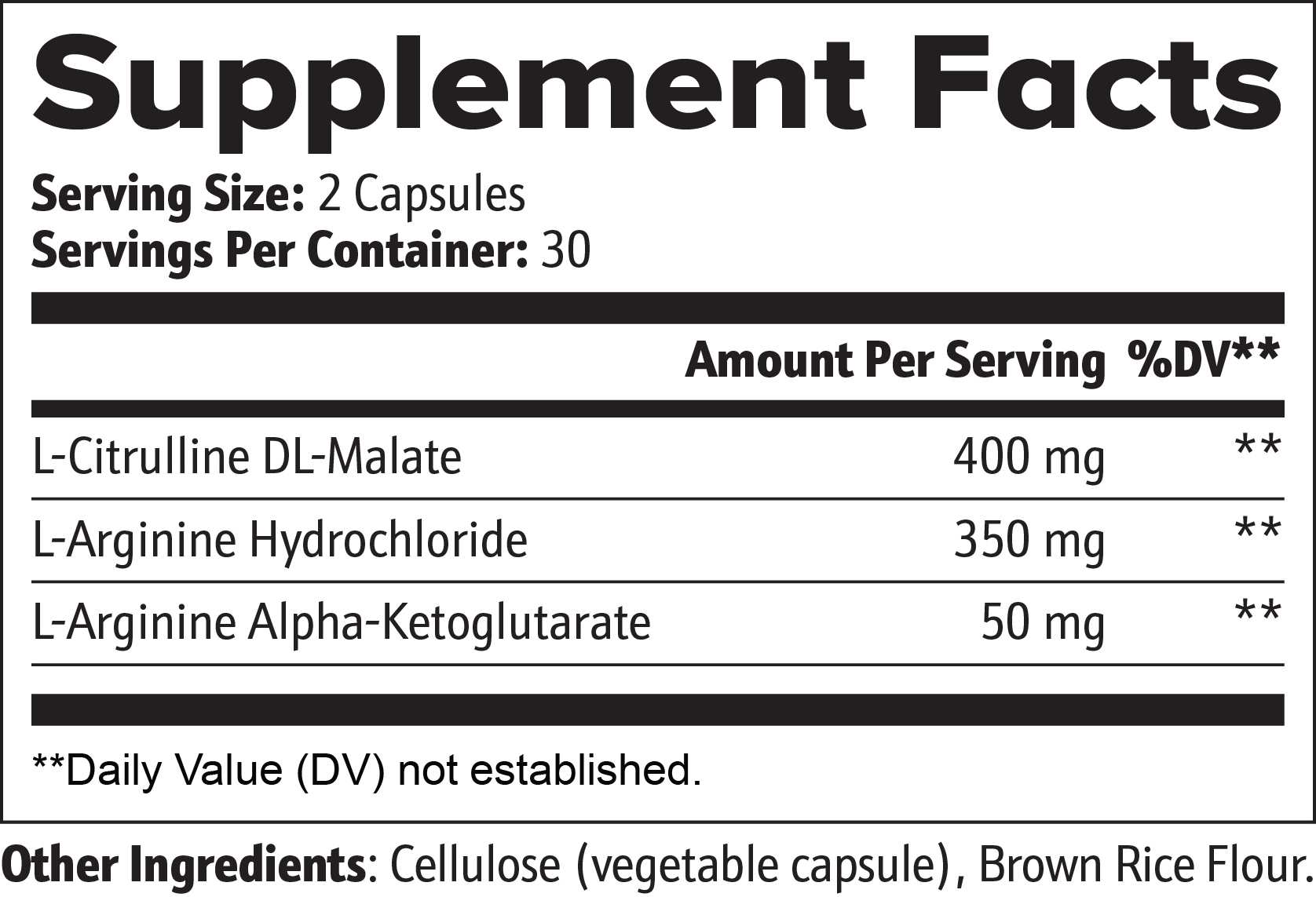 L-Citrulline & L-Arginine Stack 60 capsules
