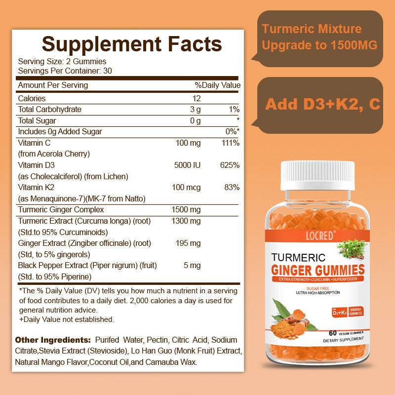 Curcumin Soft Candy Gummies – 60 Tablets Wellness Supplement