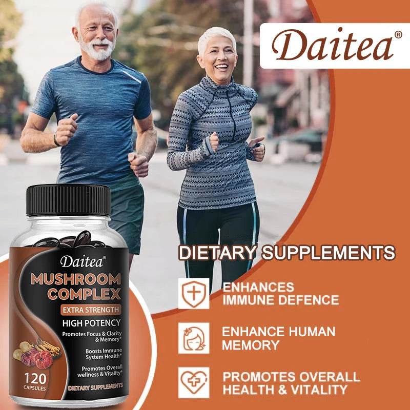 Mushroom Complex Supplement Focus Clarity Memory Support Immune