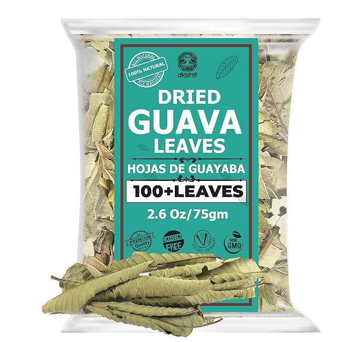 Dried Guava Leaves 2.6oz – Loose Leaf Herbal Tea for Digestion & Immunity | Non-GMO, Vegan