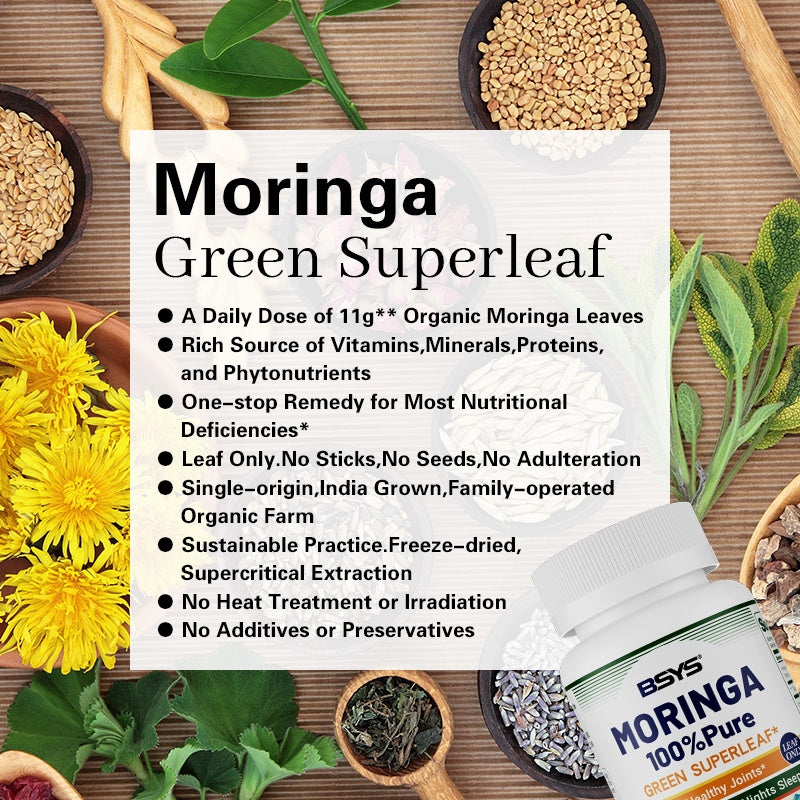 Moringa Capsules  Antioxidant & Anti-Inflammatory Support  Blood Sugar Health Aid  Cholesterol Balance Formula  Heart Wellness Support  Immune Boost & Natural Defense  Daily Superfood Supplement