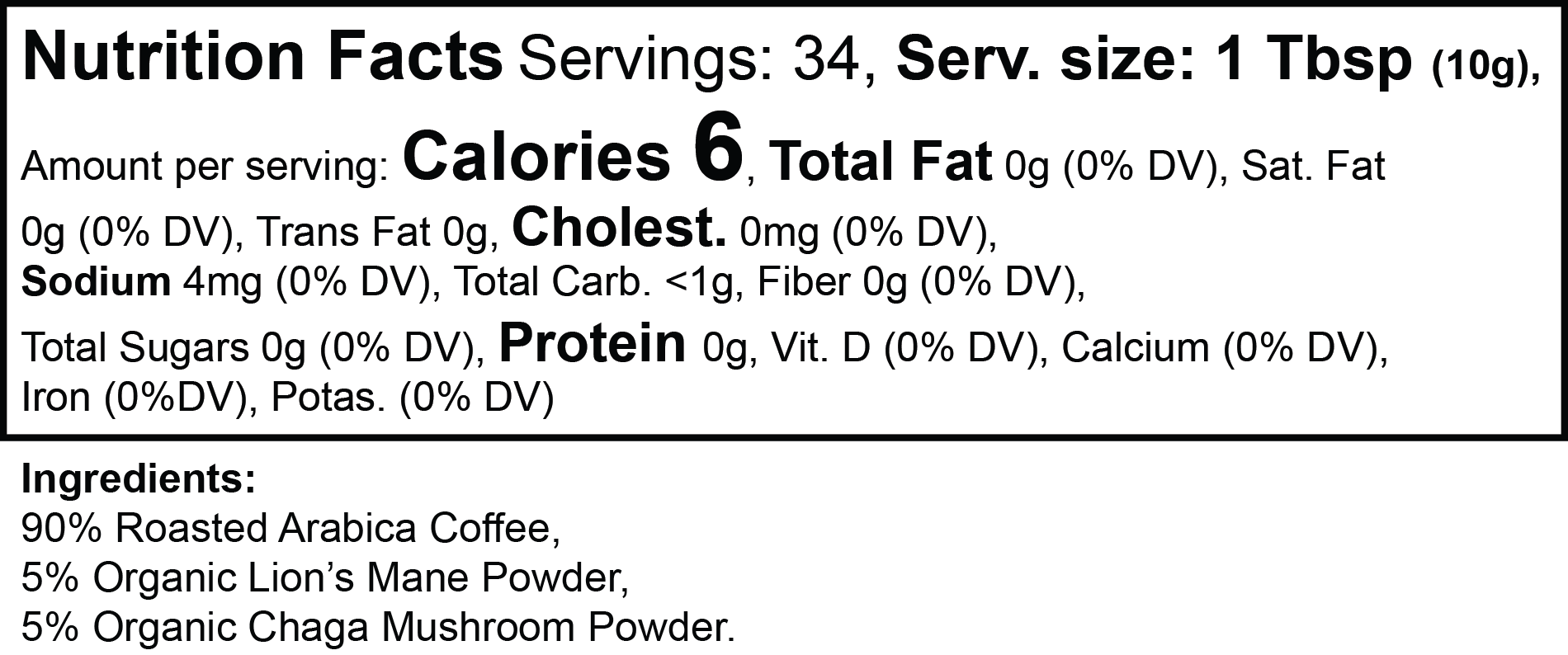 Pleasent Morning Vitality Mushroom Coffee (Medium Roast)