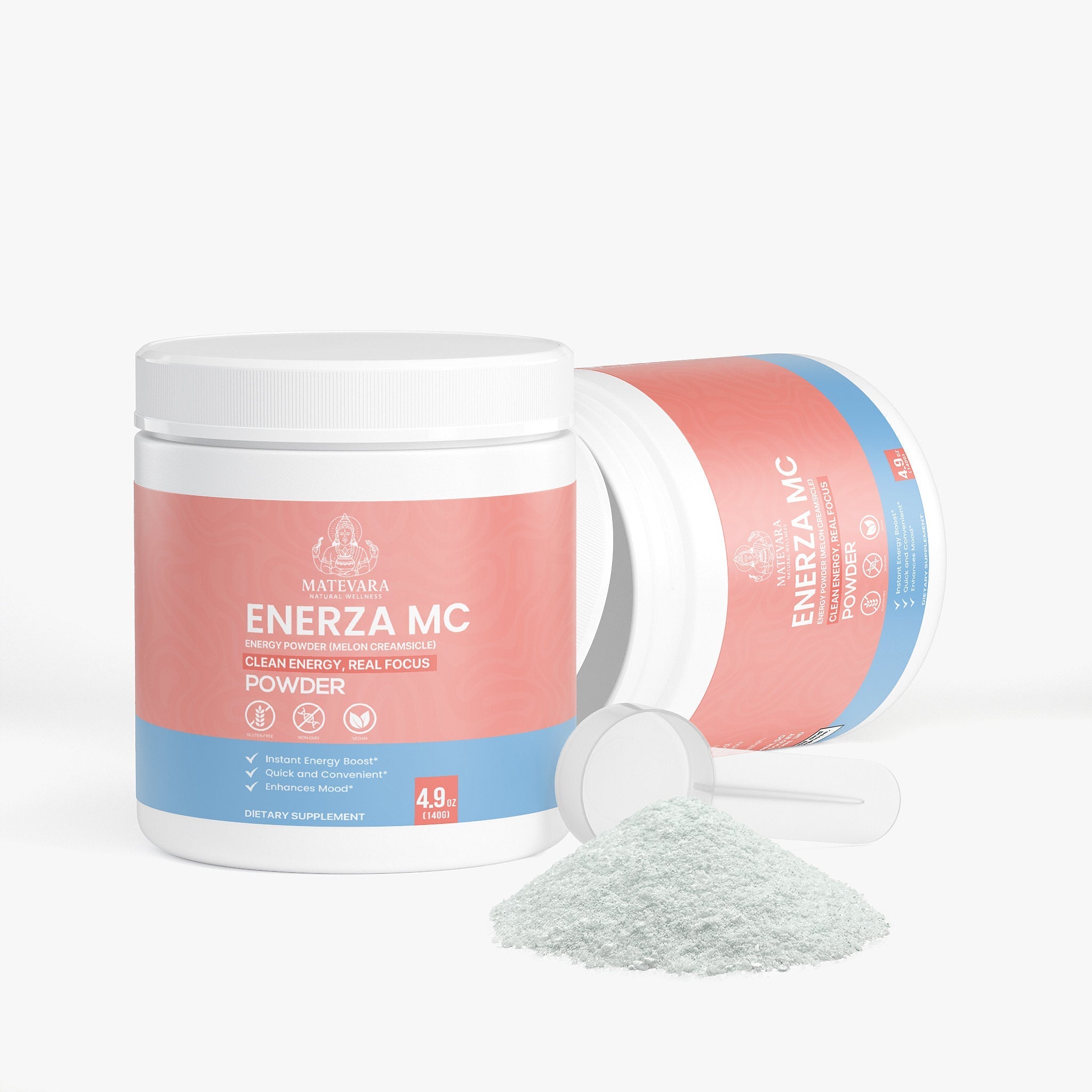 Enerza MC Energy Powder Melon Creamsicle | Sugar-Free Focus Support | 140g