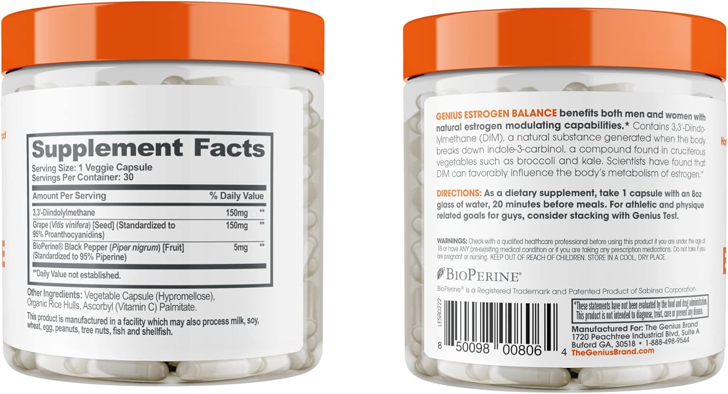 Estrogen Balance Supplement – For Men & Women, 30 Caps