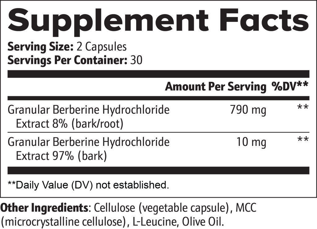 Berberine 60 capsules