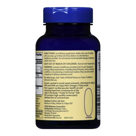 Foster & Thrive Omega-3 Fish Oil Supplement, 1000 mg, 60 soft gels