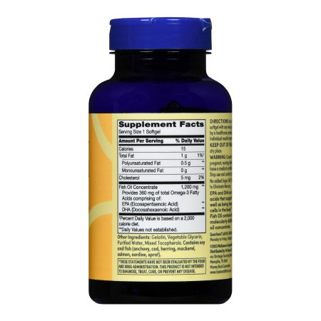 Foster & Thrive Omega 3 Fish Oil Supplement, 1200 mg, 100 soft gels