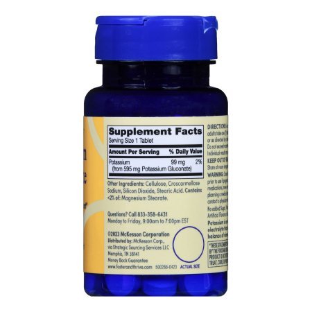 Foster & Thrive Potassium Gluconate Dietary Supplement, 595 mg