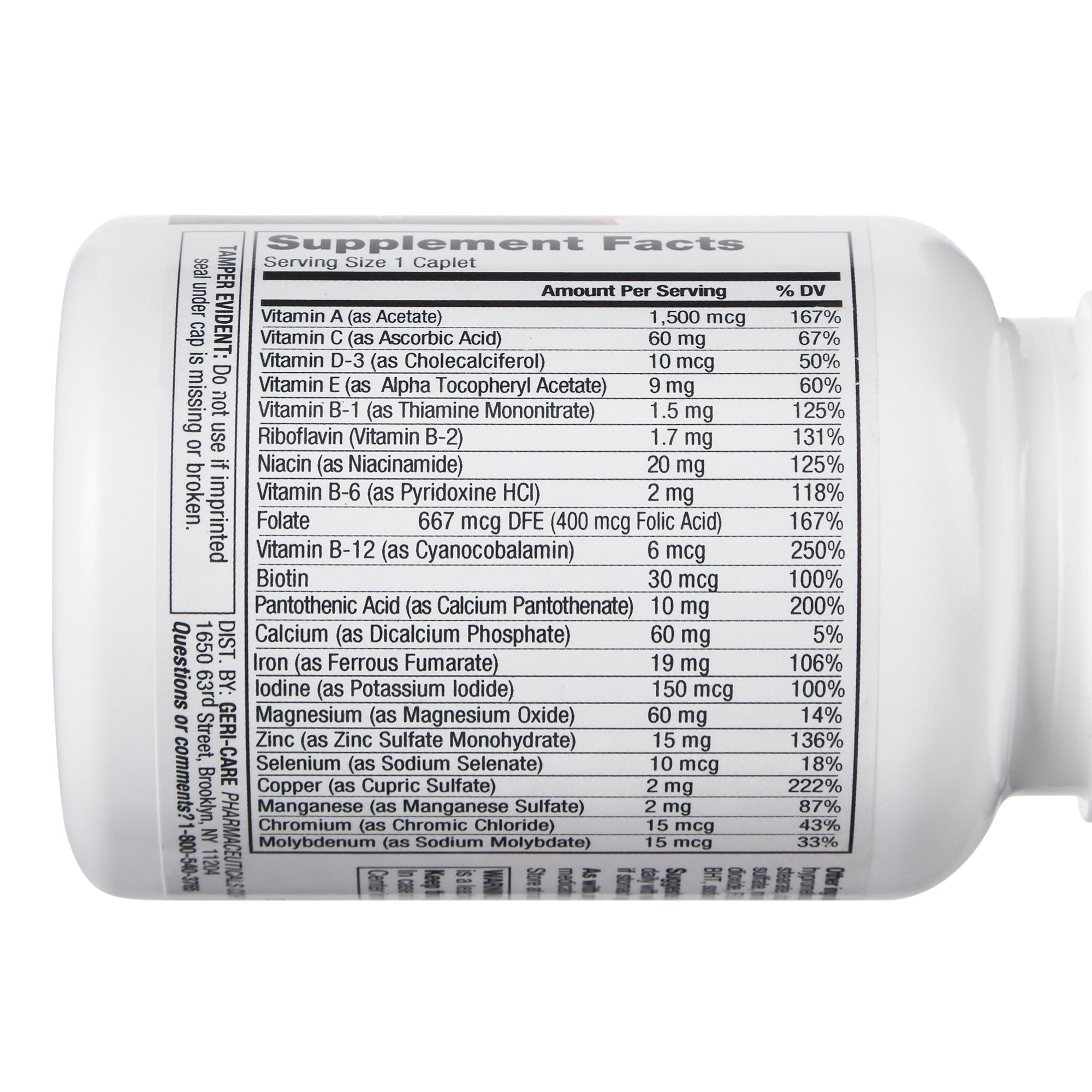 Geri-Care Multivitamin Supplement with Minerals, 100 caplets