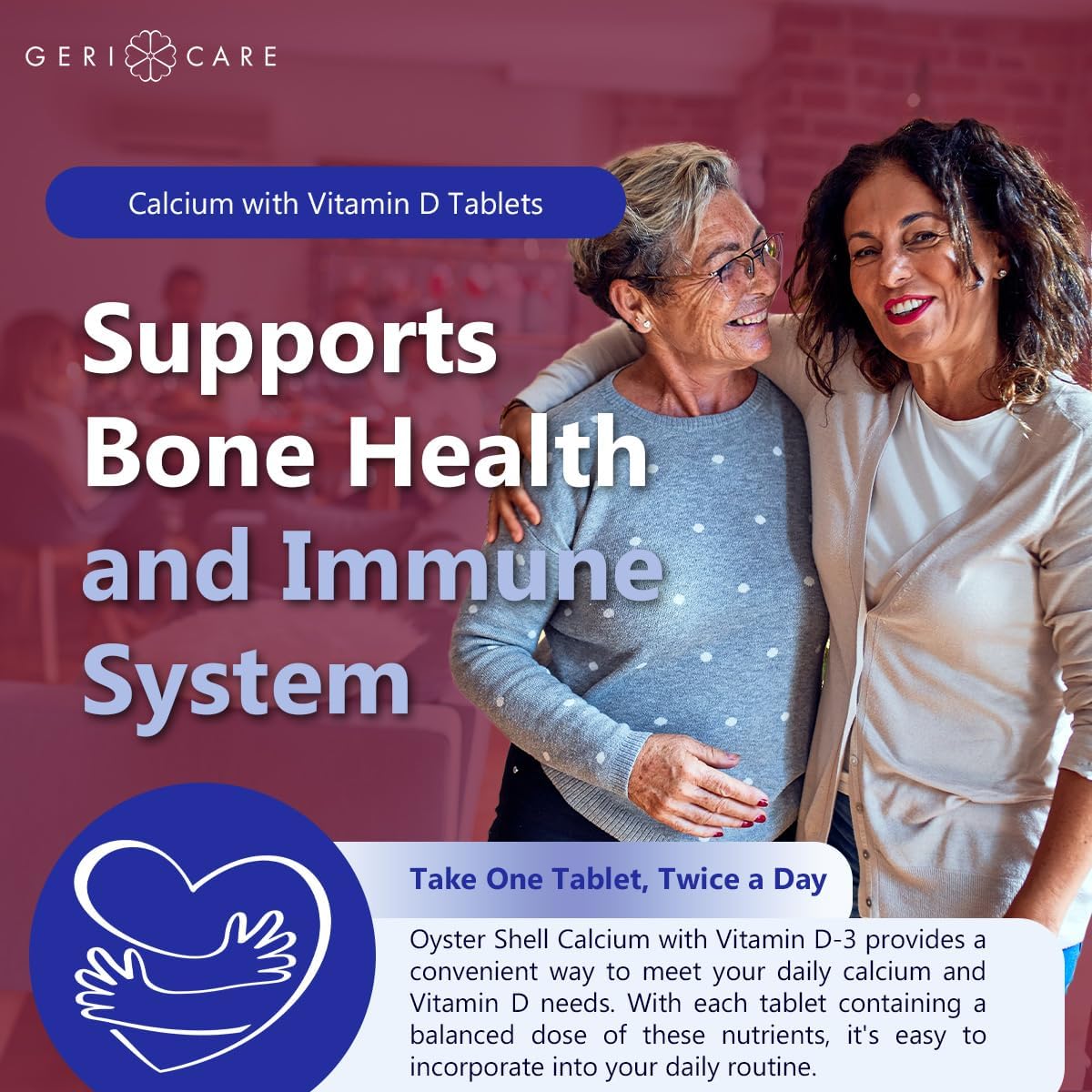 Geri-Care Oyster Shell Calcium Dietary Supplement, 500 mg