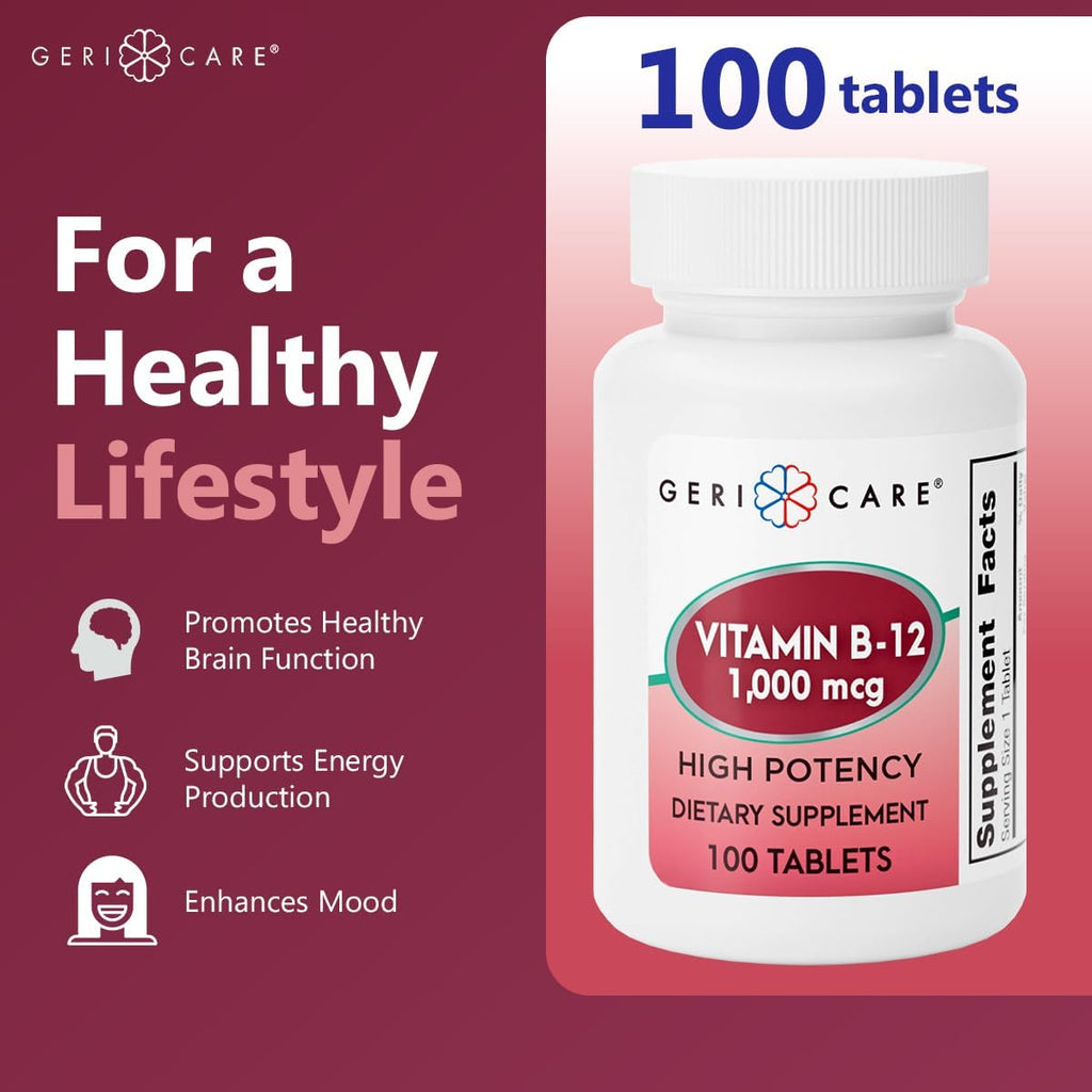 Geri-Care Vitamin B-12 Supplement, 1000 mcg