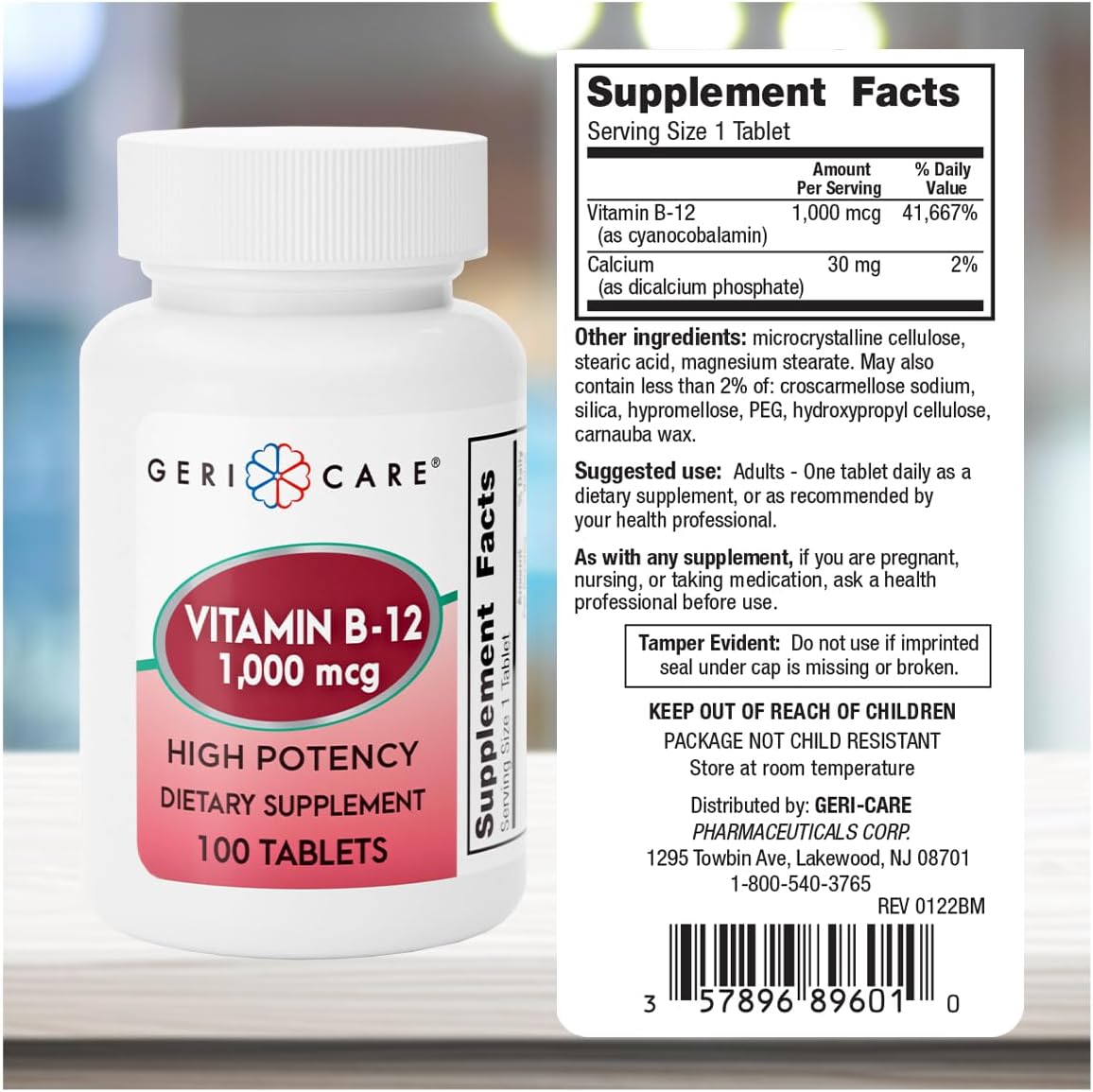 Geri-Care Vitamin B-12 Supplement, 1000 mcg