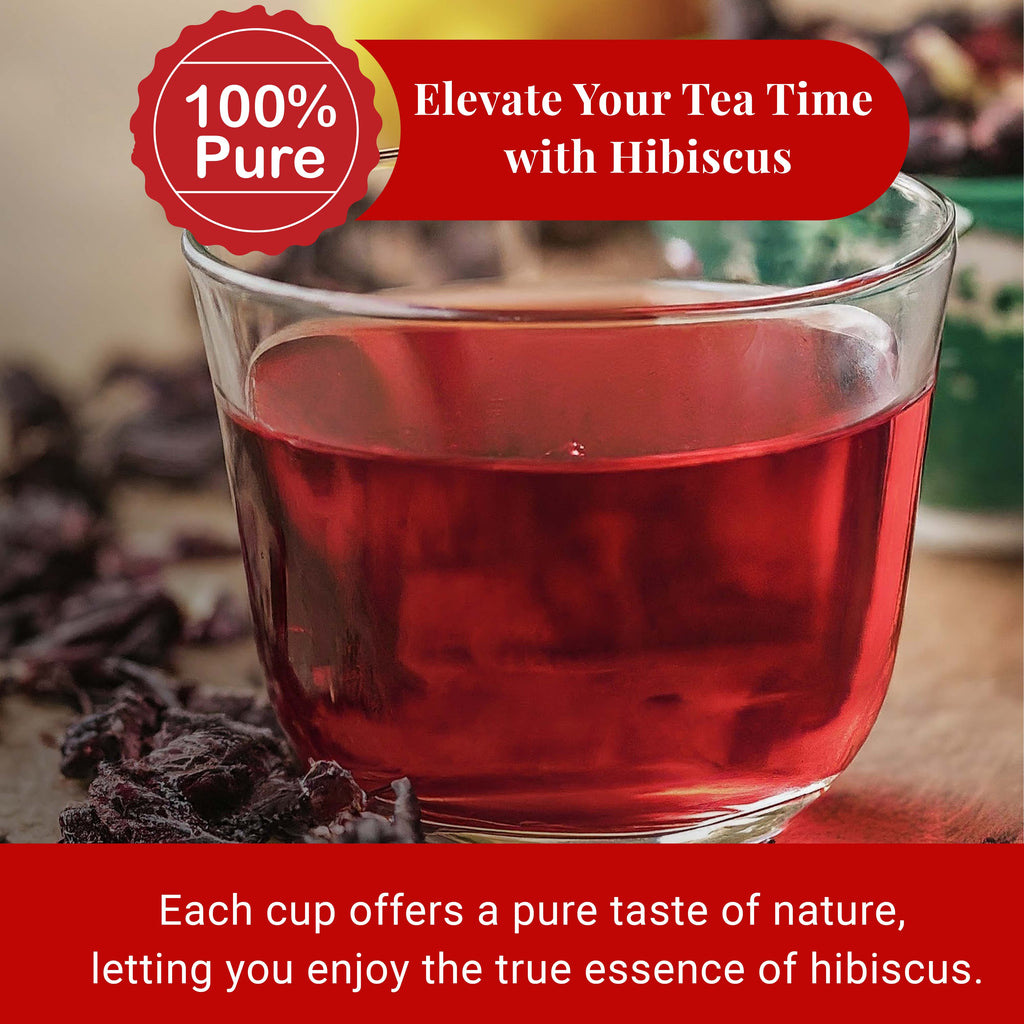 Akshit 5 oz. Dried Hibiscus Flowers (Flor de Jamaica) Tea | Loose Leaf Tea | Caffeine-Free | Vegan Friendly | Fleurs d'hibiscus – Antioxidant Herbal Tea