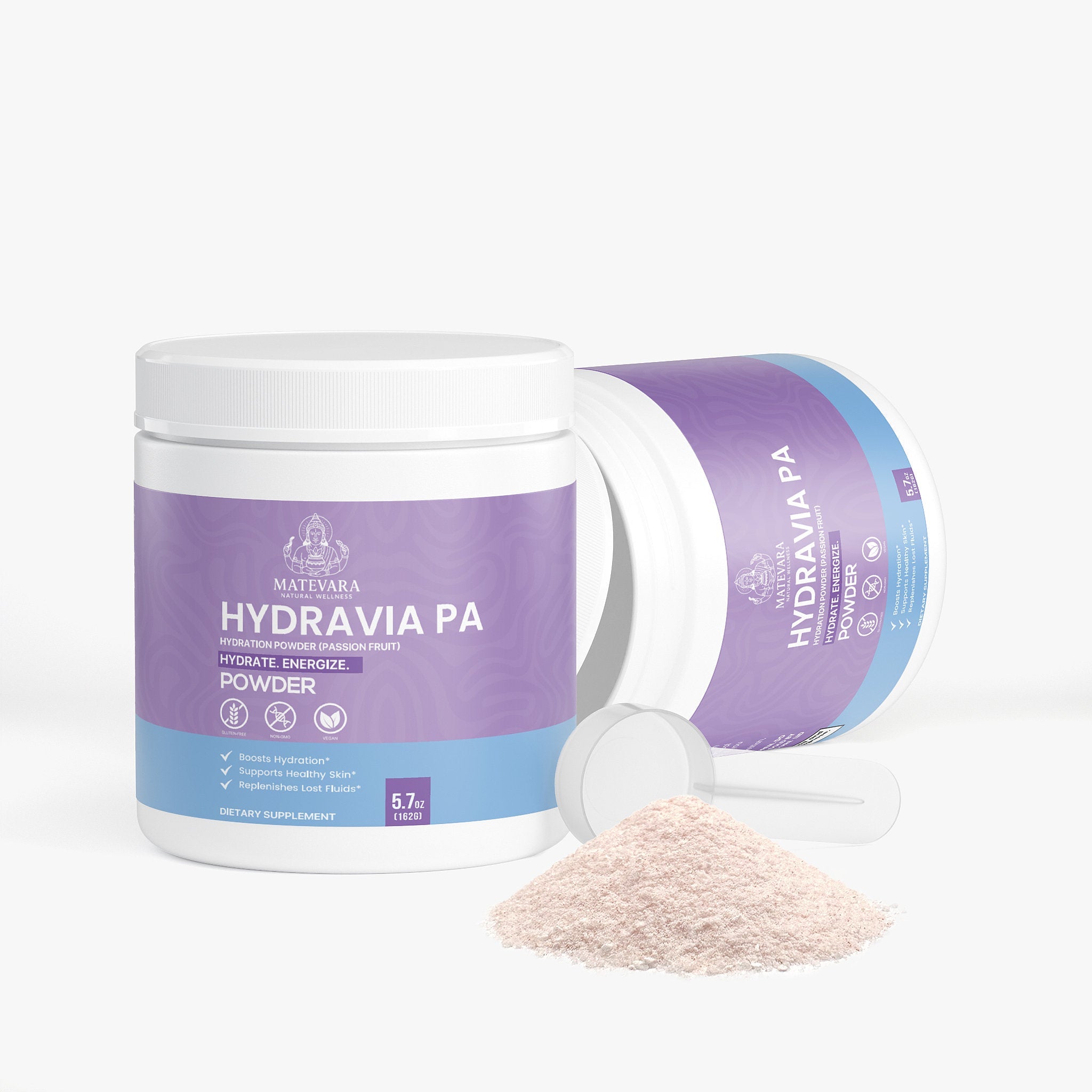 Hydravia Pa Hydration Powder Passion Fruit | Energy Drink Mix | 5.71 oz