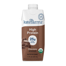 Kate Farms High Protein Nutrition Shake, Chocolate, Case/12