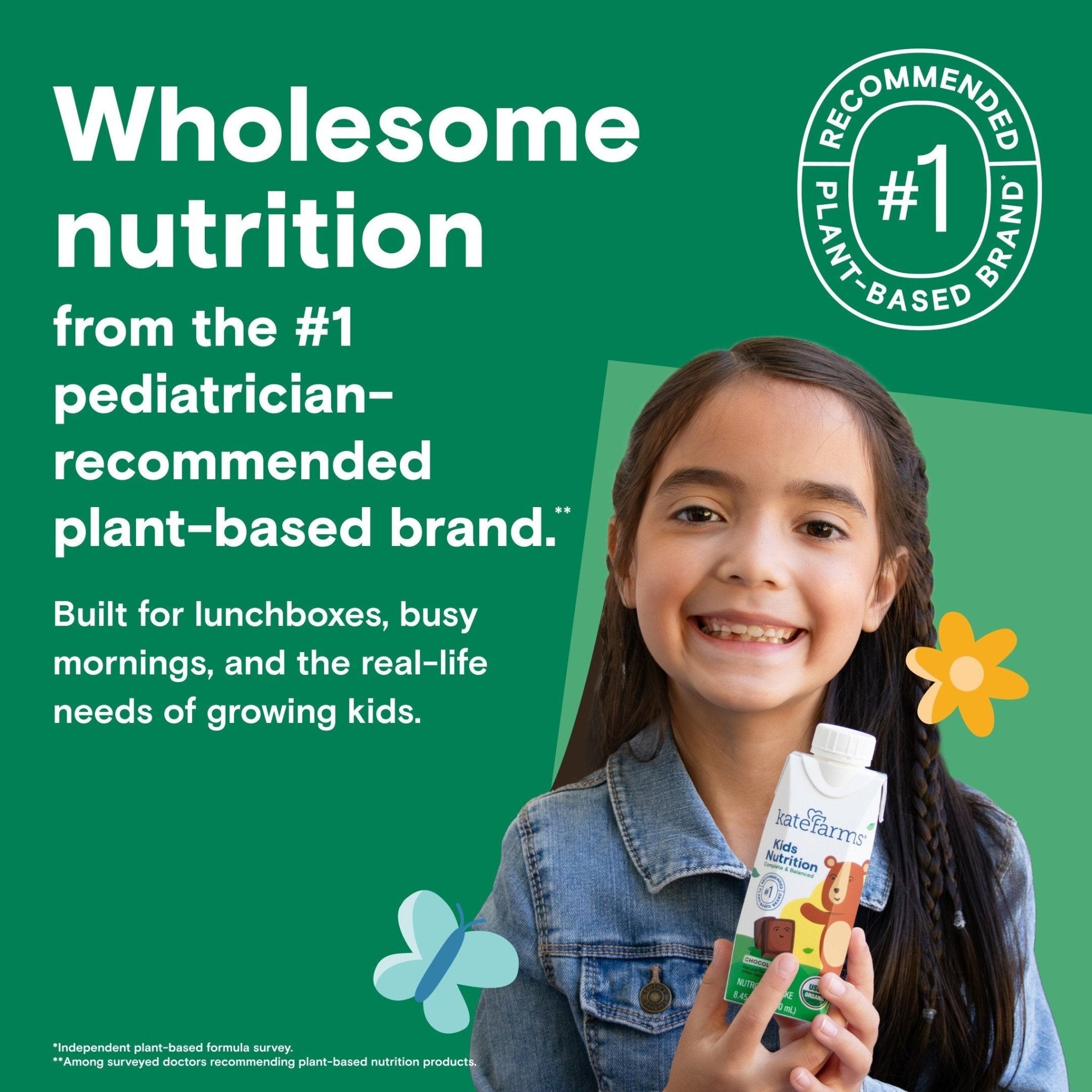 Kate Farms Kid's Nutrition Shake, Chocolate, Case/12