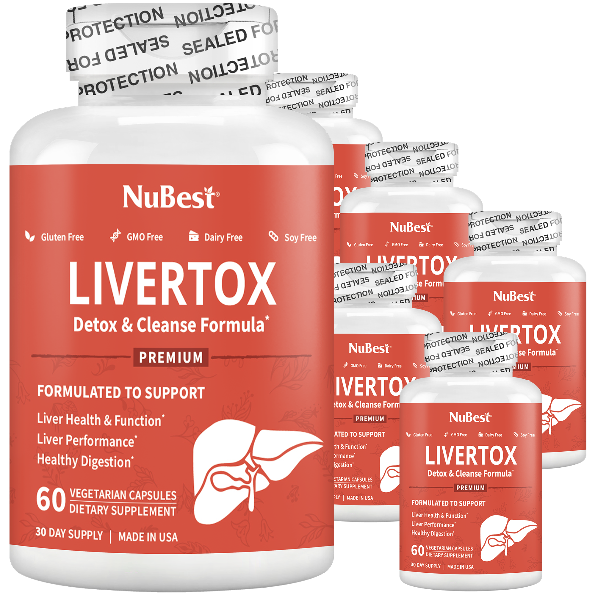 LiverTox, Advanced Formula for Liver Detox, Cleanse & Digestion, 60 Vegan Capsules by NuBest Nutrition®