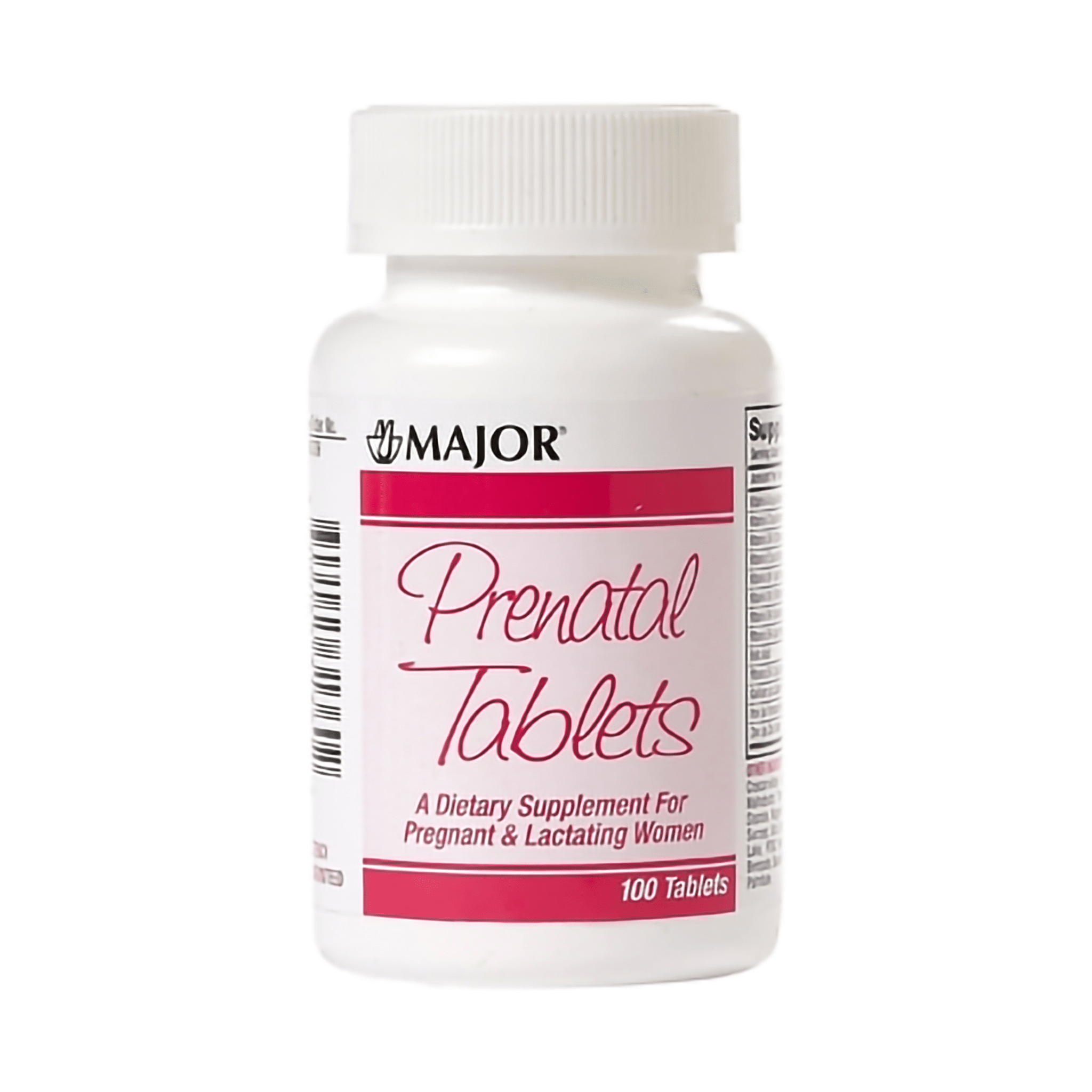 Major Prenatal Vitamin Supplement with Iron and Folic Acid, 100 tablets
