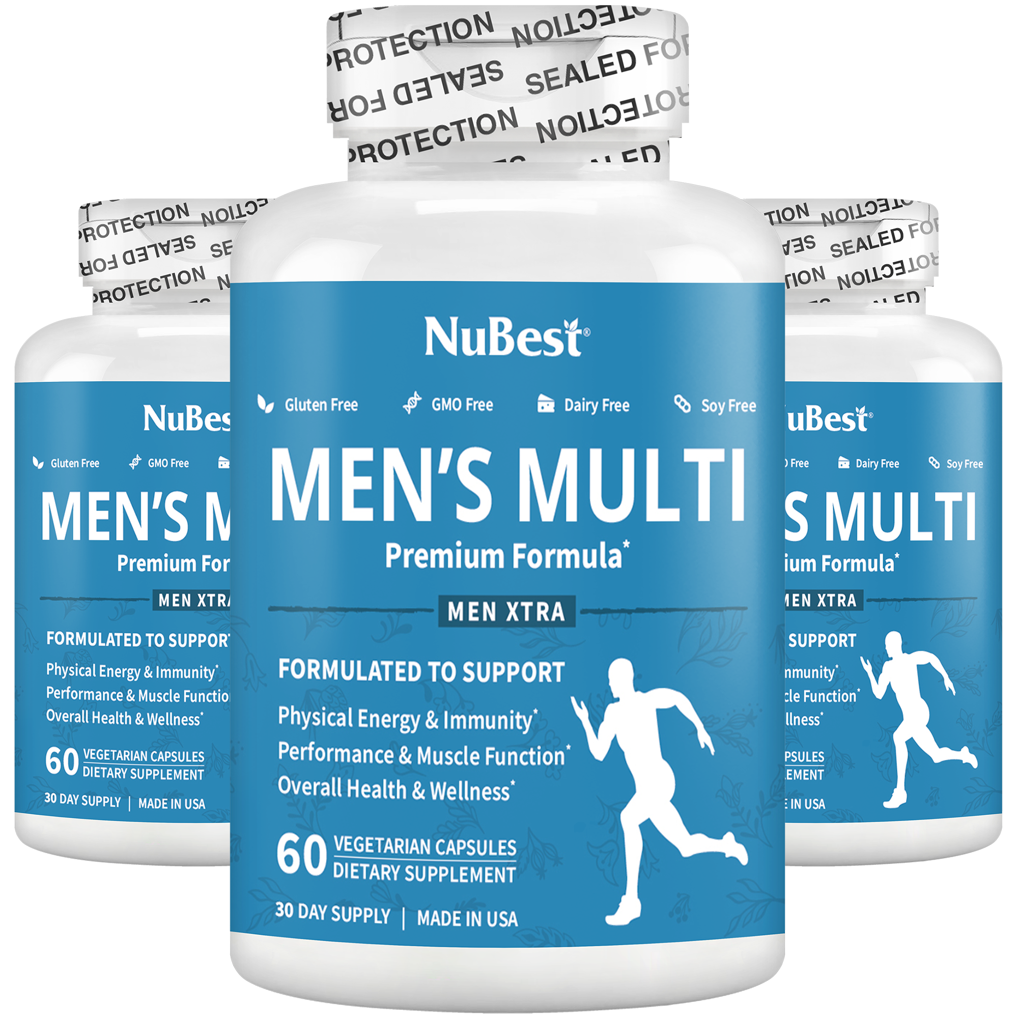 Men's Multi, Men Xtra, Energy, Immunity & Health Boost, 60 Vegan Capsules by NuBest Nutrition®