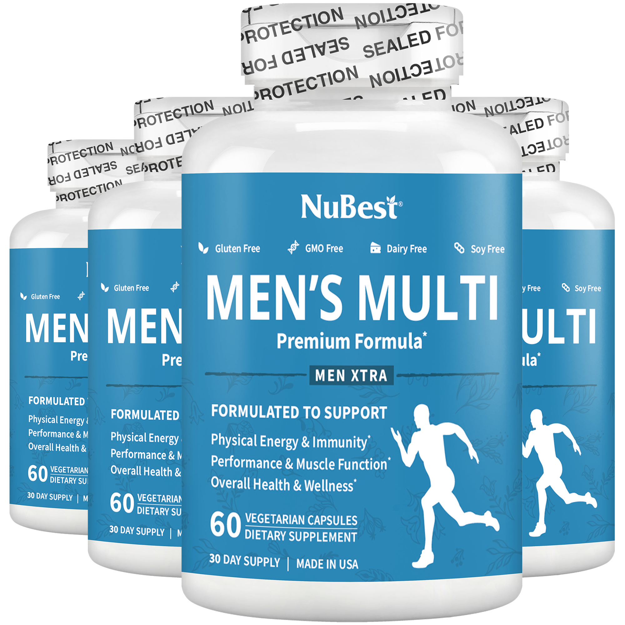 Men's Multi, Men Xtra, Energy, Immunity & Health Boost, 60 Vegan Capsules by NuBest Nutrition®