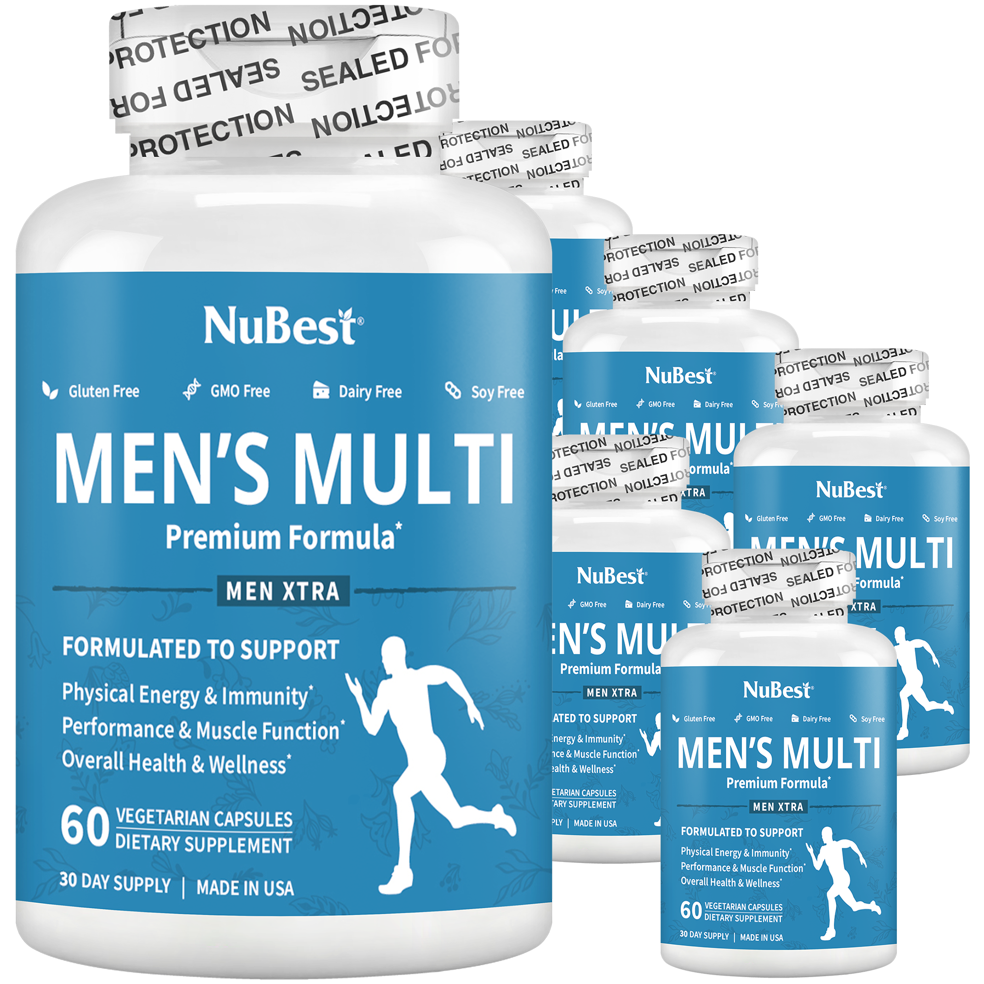 Men's Multi, Men Xtra, Energy, Immunity & Health Boost, 60 Vegan Capsules by NuBest Nutrition®