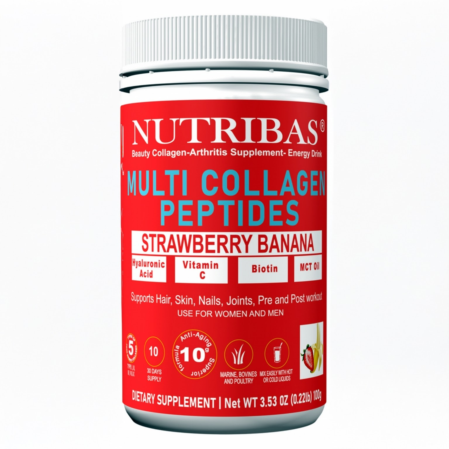Multi Collagen Peptides Powder for Hair, Skin, Nails & Joint Support