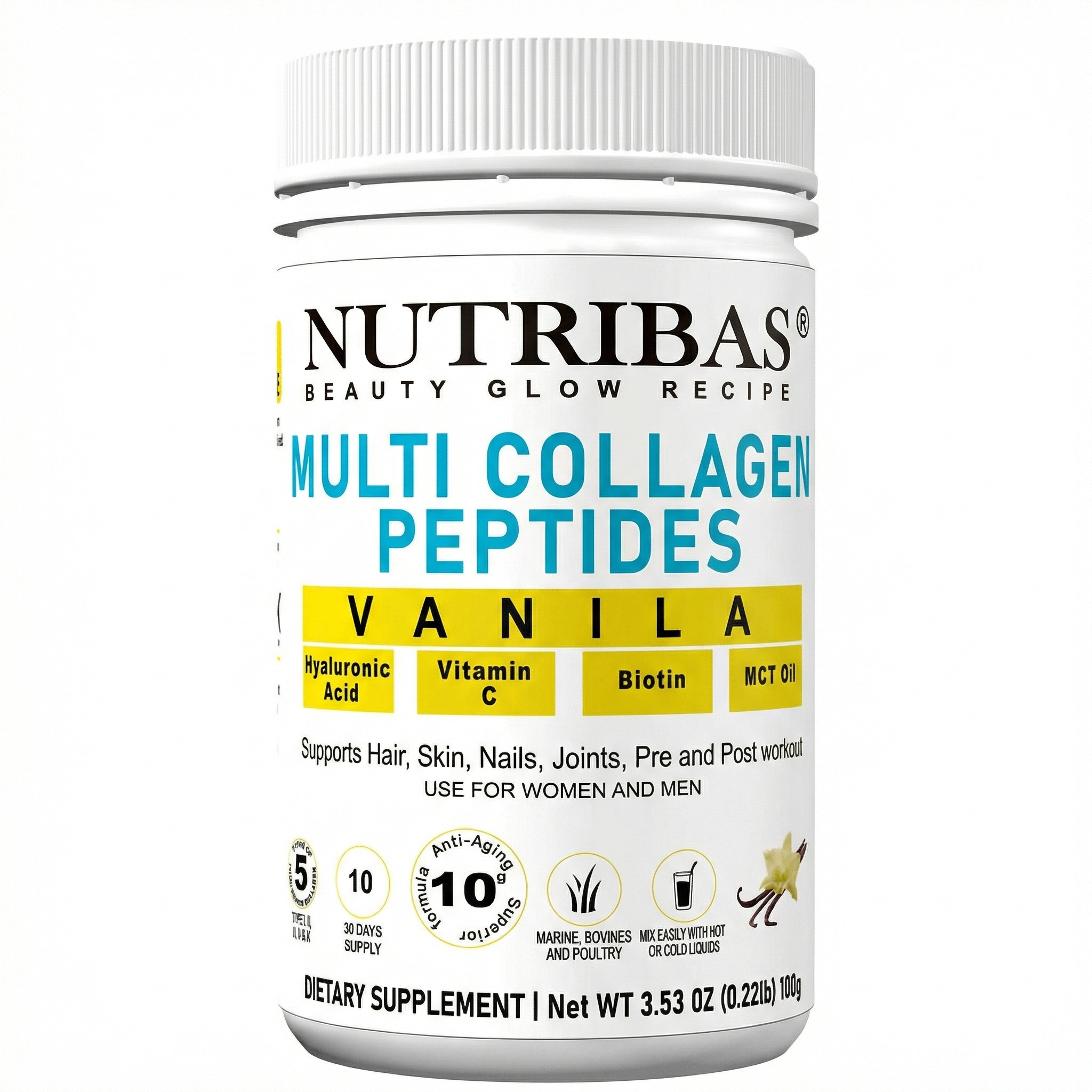 Multi Collagen Peptides Powder for Hair, Skin, Nails & Joint Support
