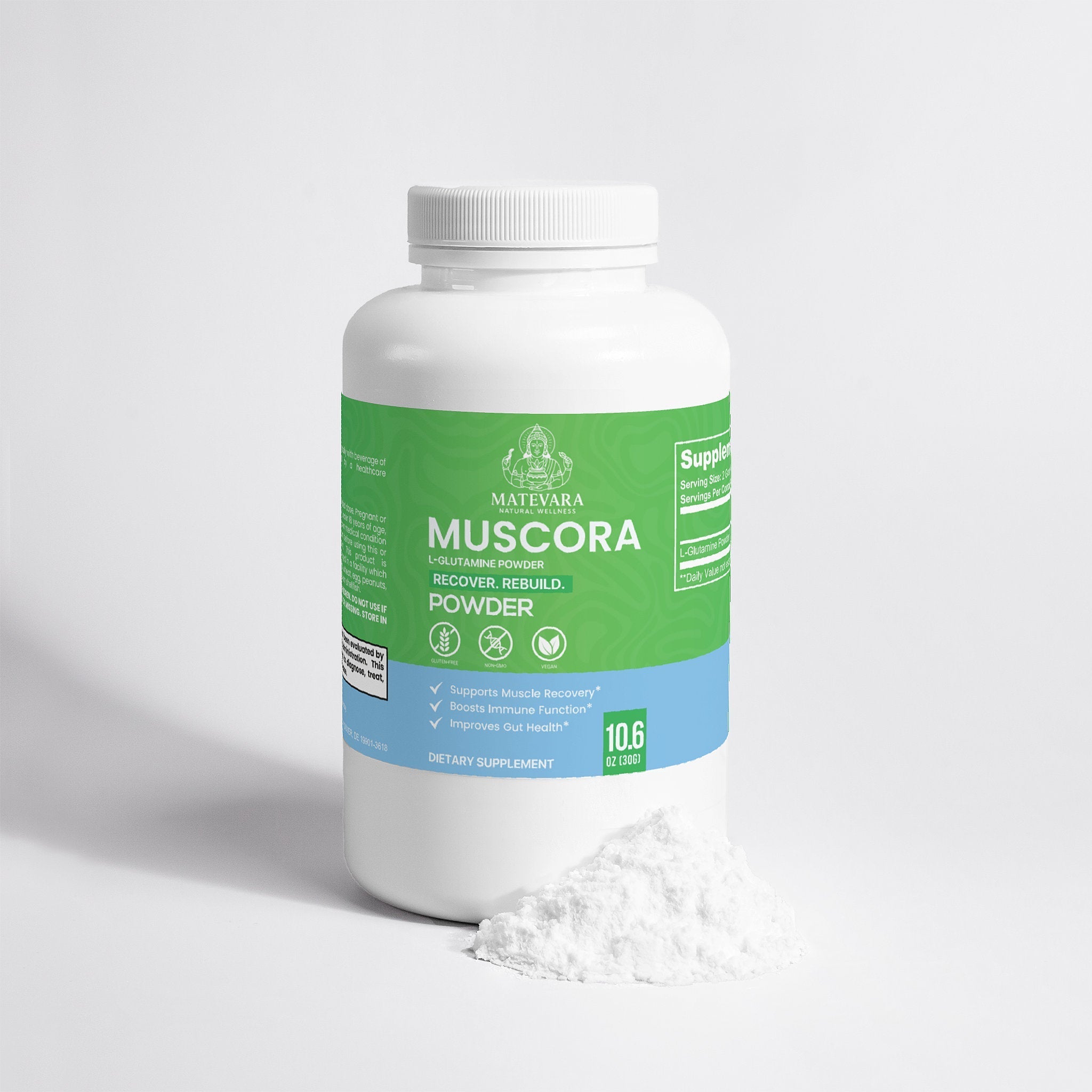 Muscora L-Glutamine Powder | Muscle Recovery & Immune Support | 300g