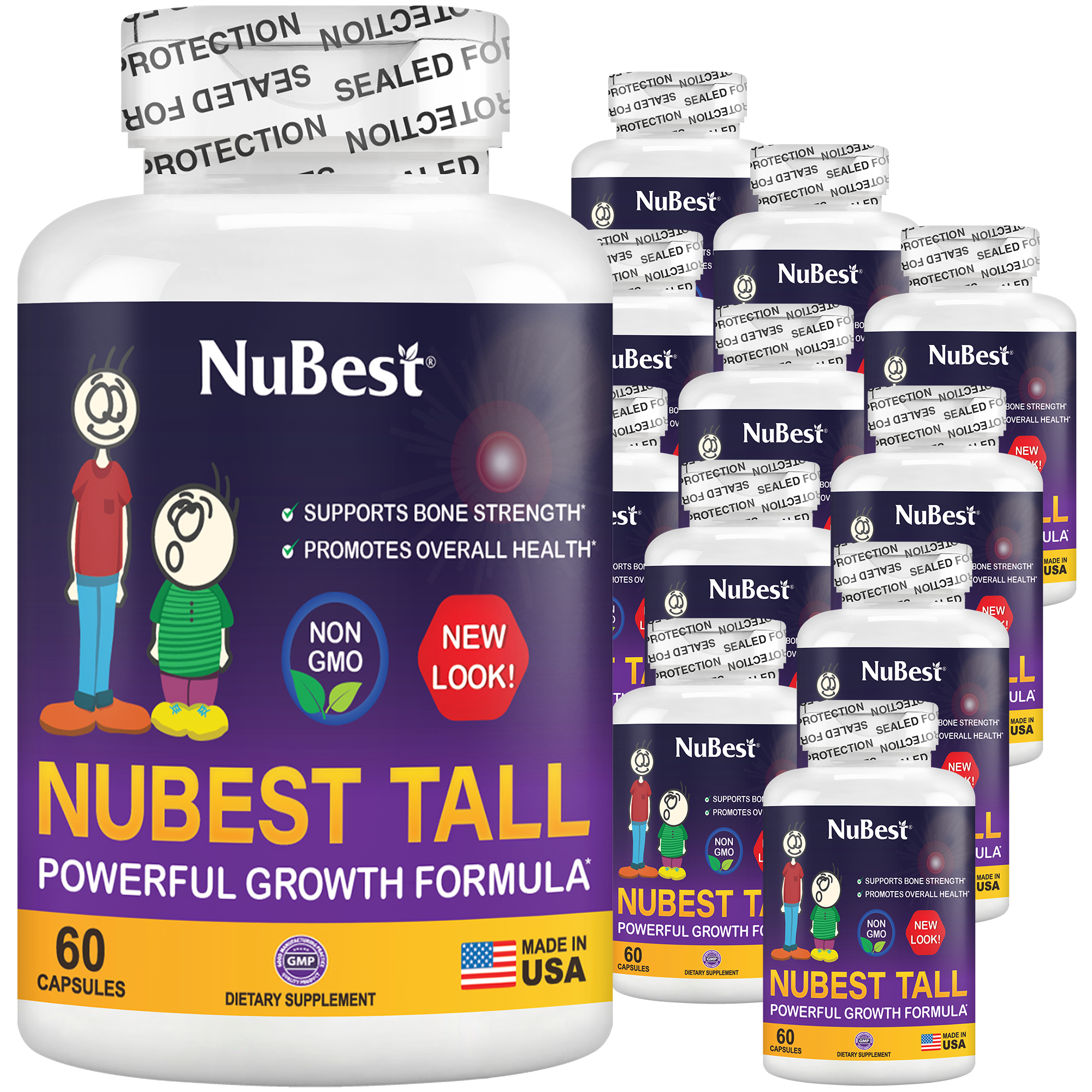 NuBest Tall, Powerful Growth for Kids & Teens (5+), Non-Milk Drinkers, 60 Capsules by NuBest Nutrition®