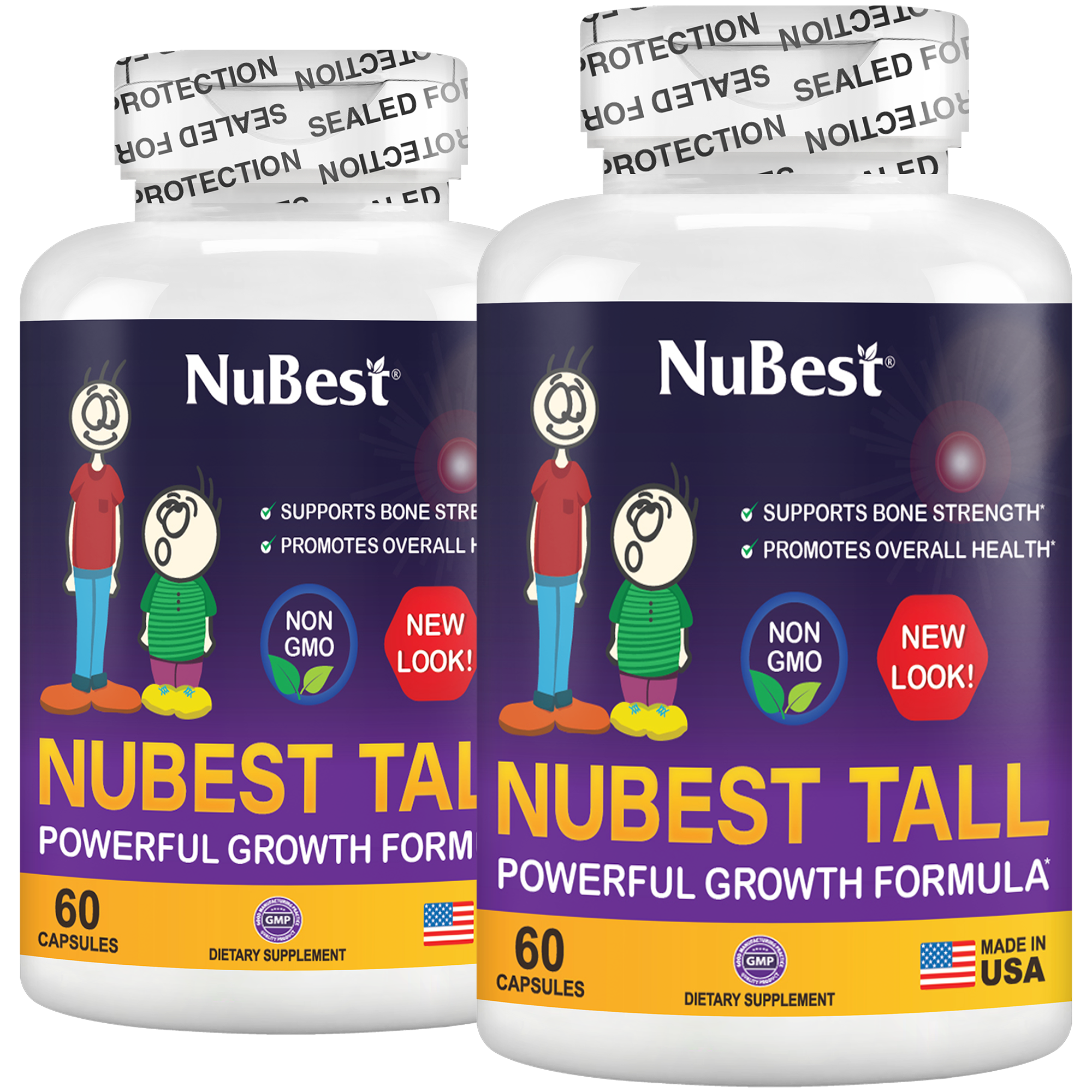 NuBest Tall, Powerful Growth for Kids & Teens (5+), Non-Milk Drinkers, 60 Capsules by NuBest Nutrition®