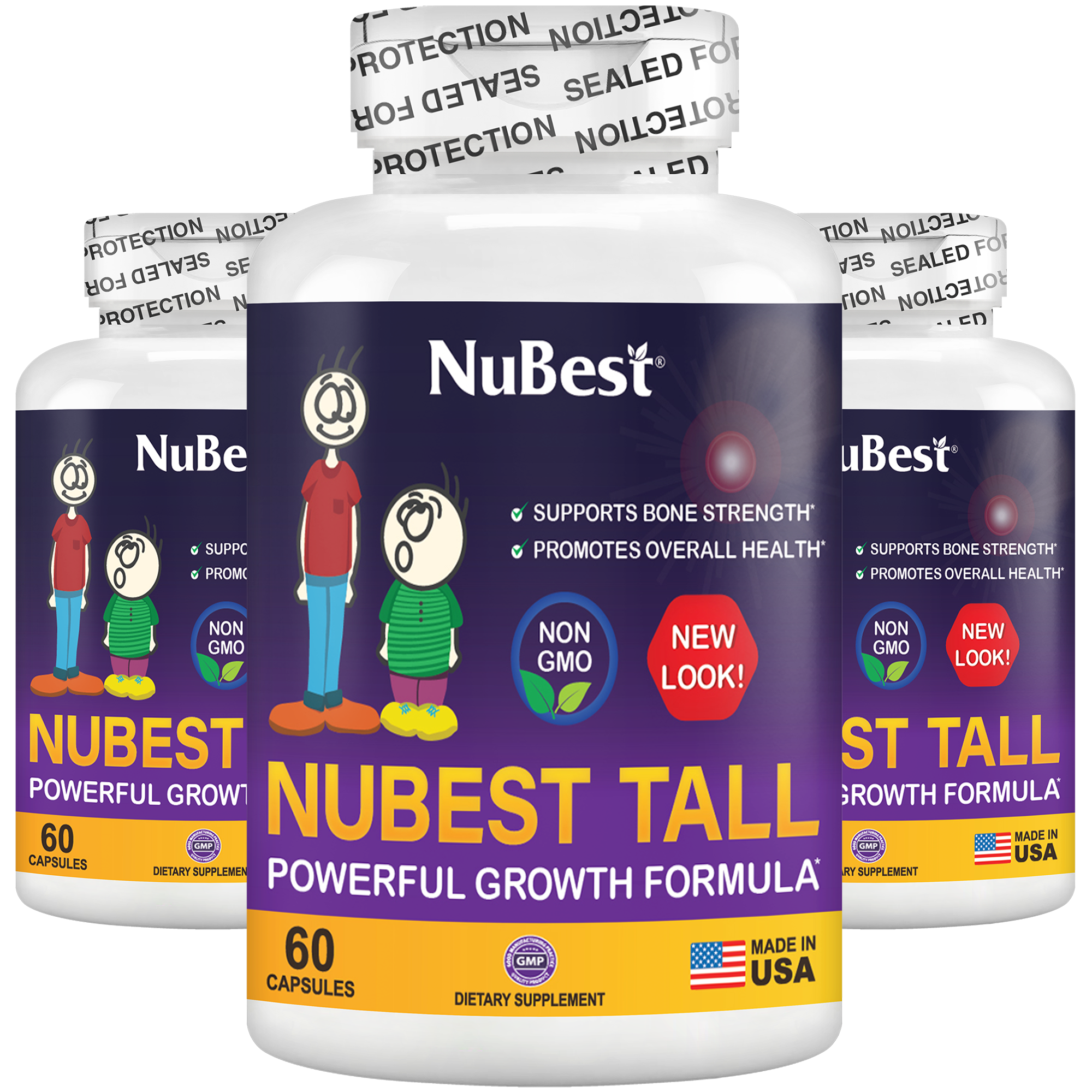 NuBest Tall, Powerful Growth for Kids & Teens (5+), Non-Milk Drinkers, 60 Capsules by NuBest Nutrition®