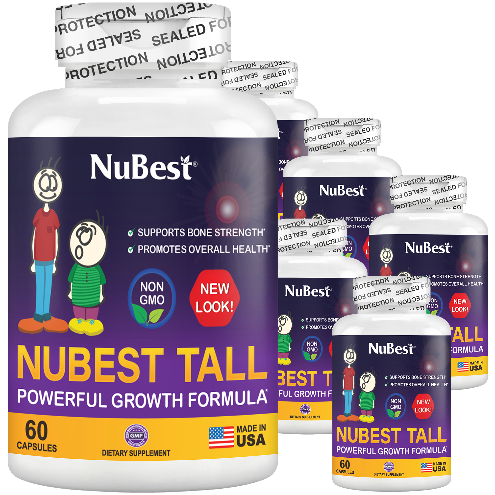 NuBest Tall, Powerful Growth for Kids & Teens (5+), Non-Milk Drinkers, 60 Capsules by NuBest Nutrition®