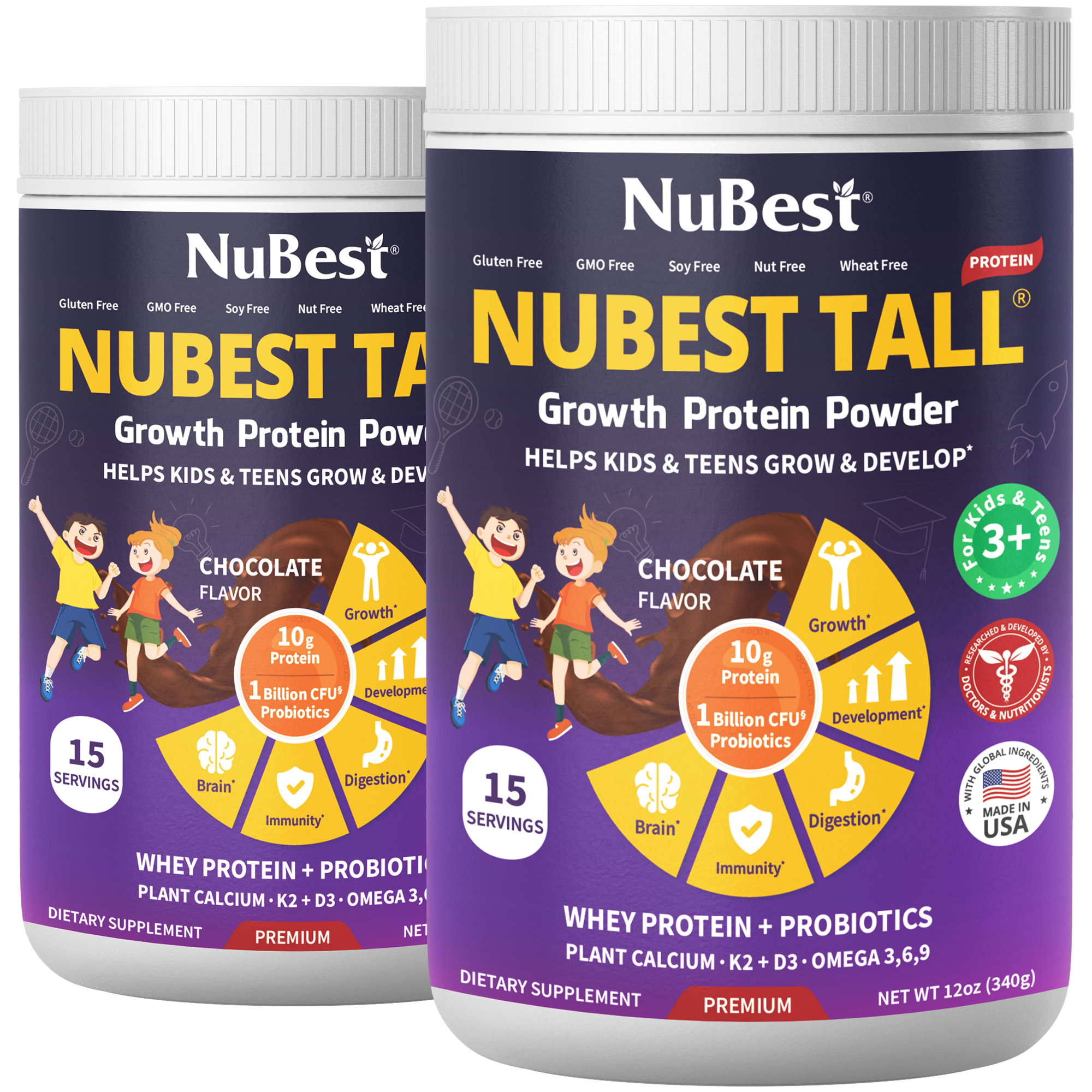 NuBest Tall Protein, Chocolate Shake, 15 servings by NuBest Nutrition®