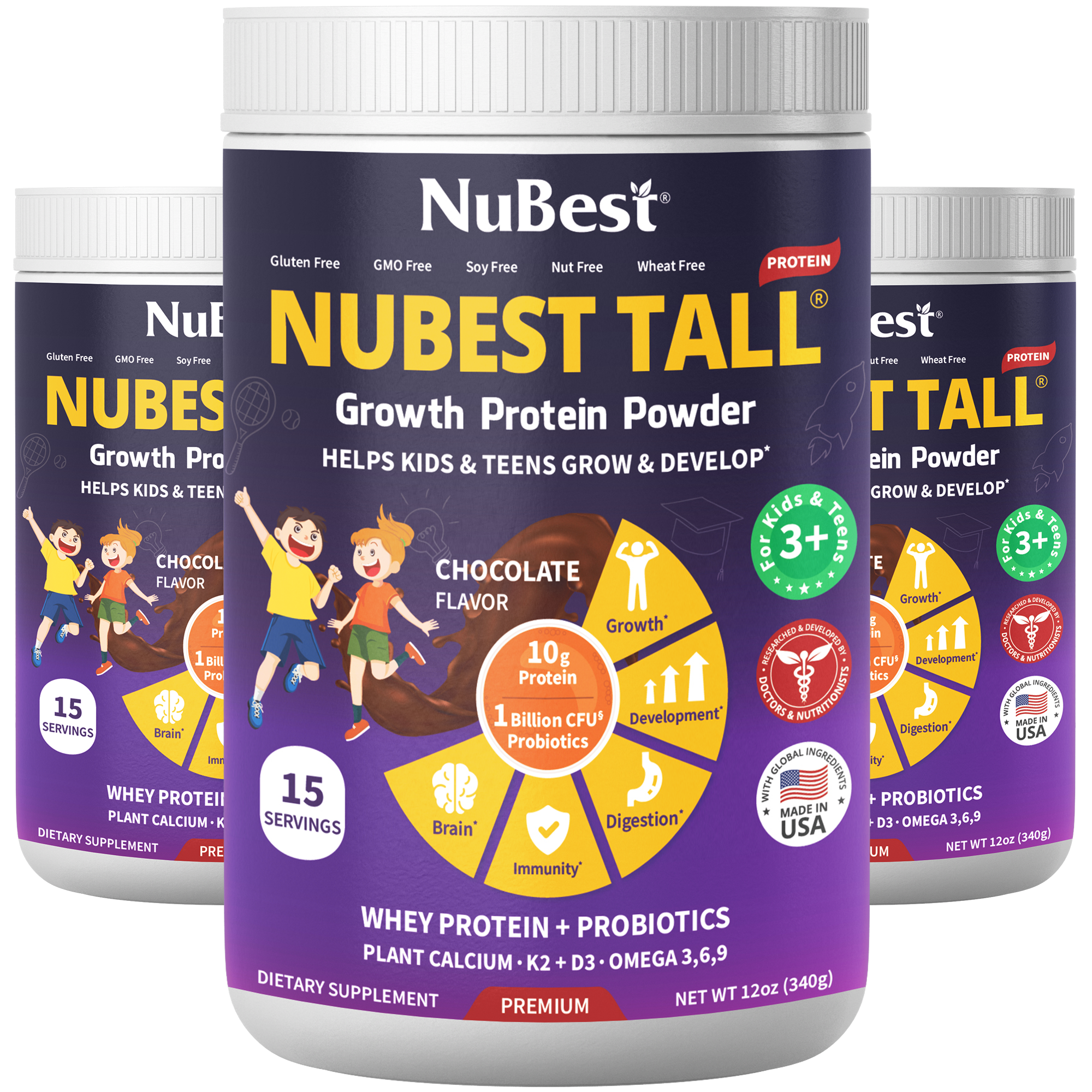 NuBest Tall Protein, Chocolate Shake, 15 servings by NuBest Nutrition®