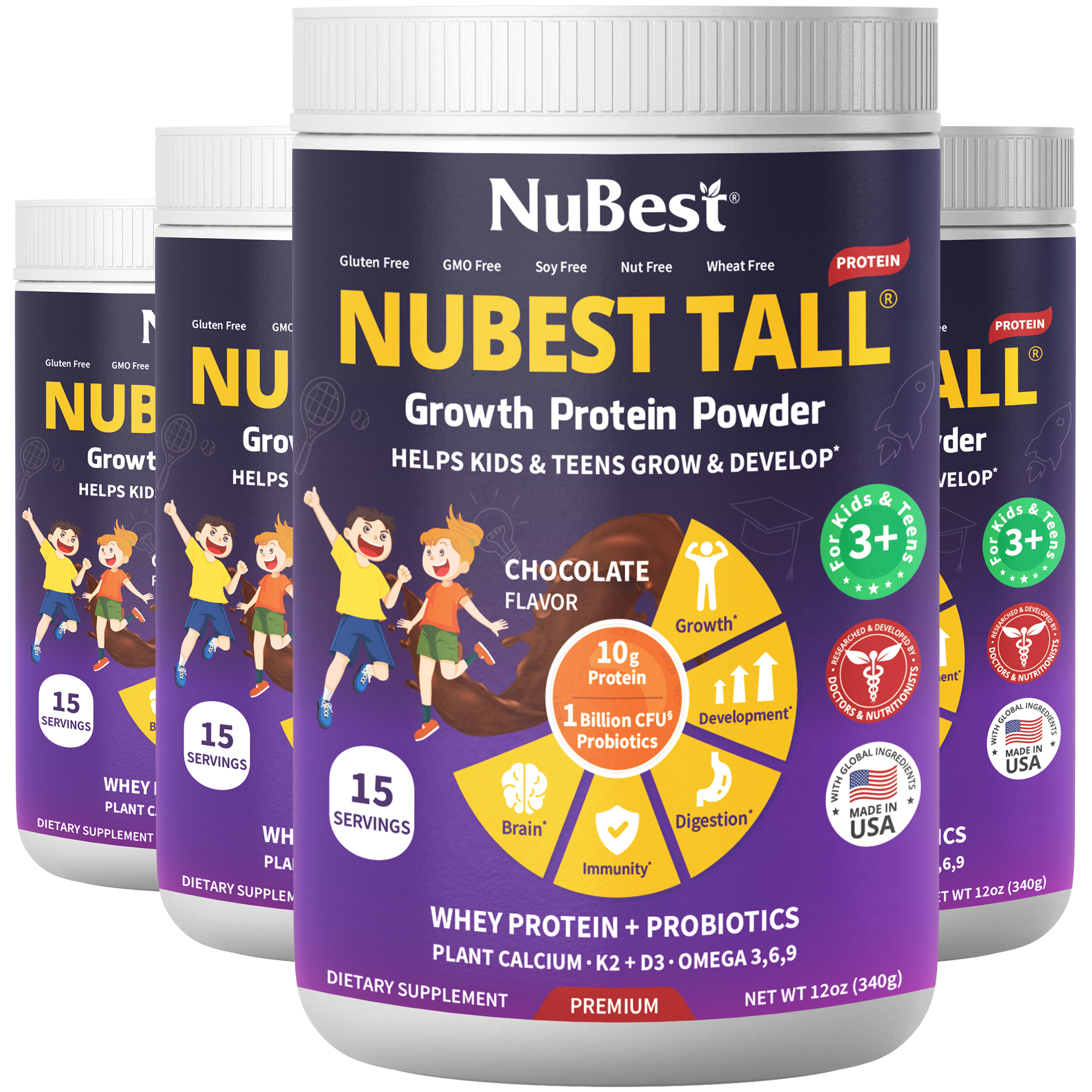 NuBest Tall Protein, Chocolate Shake, 15 servings by NuBest Nutrition®
