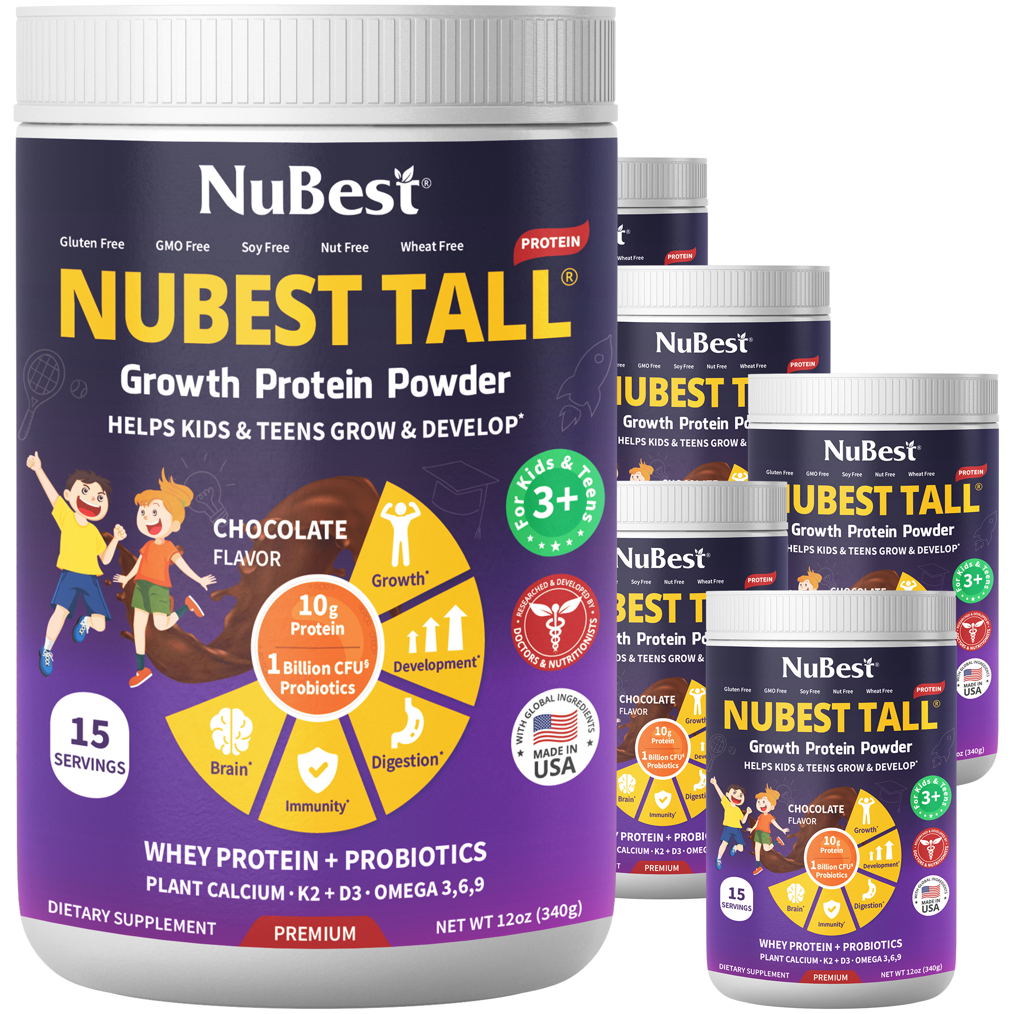 NuBest Tall Protein, Chocolate Shake, 15 servings by NuBest Nutrition®