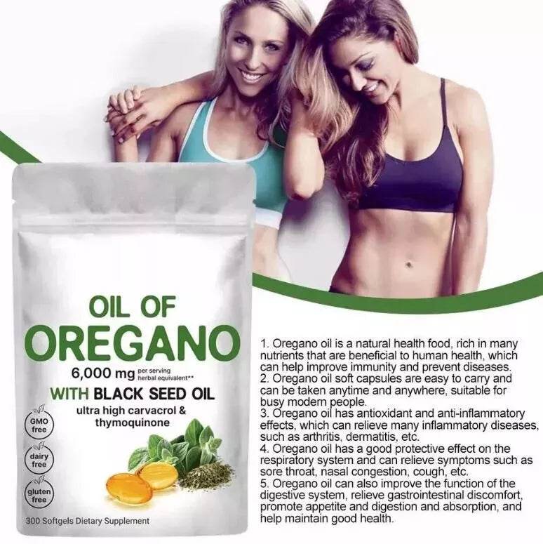 300 Softgels Oil of Oregano with Black Seed Oil