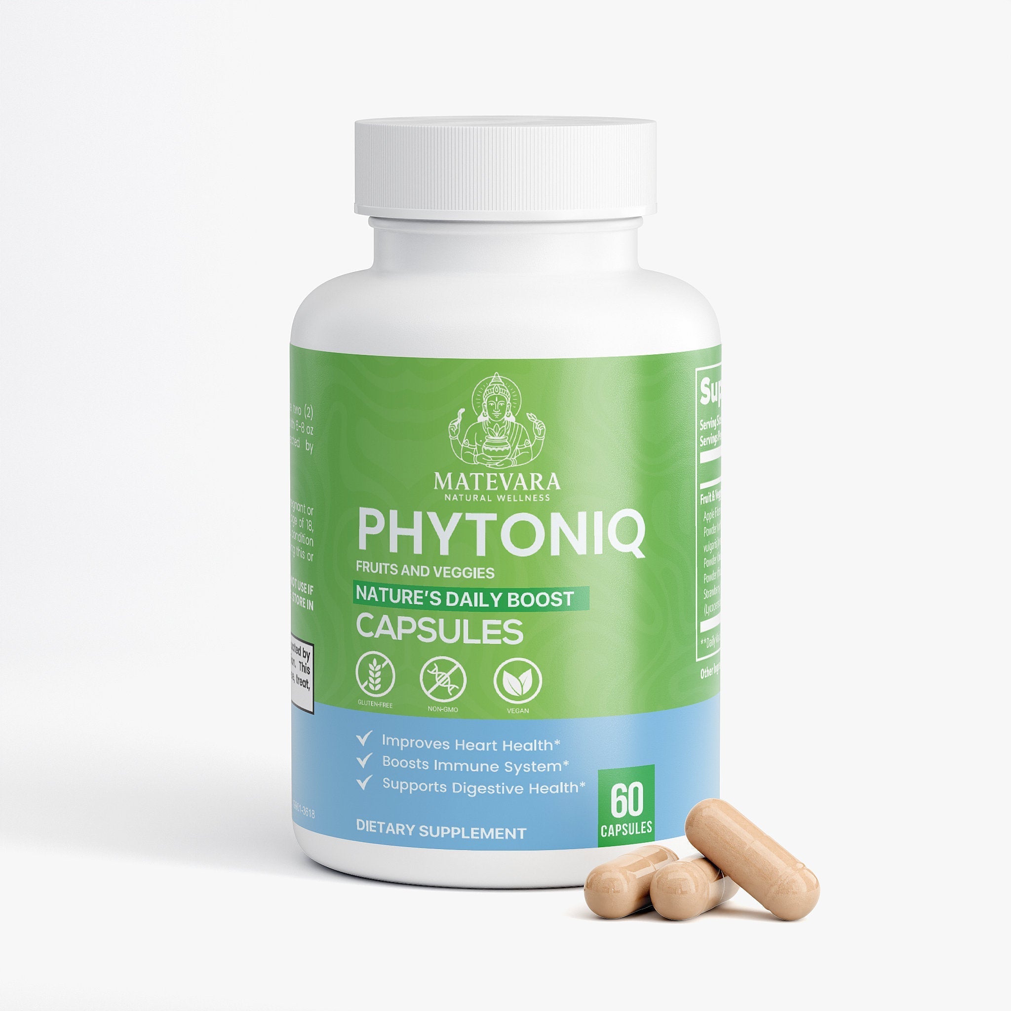 Phytoniq Fruits & Veggies |Digestive Support Capsules | 60 Count