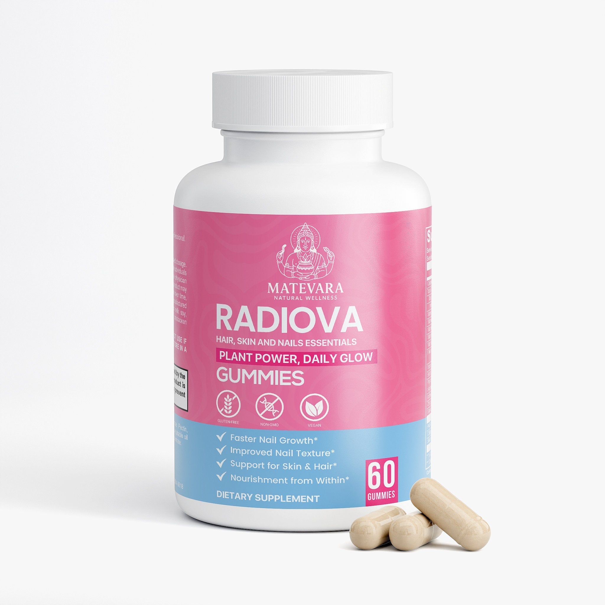 Radiova Hair, Skin & Nail Support Complex | 60 Vegetarian Capsules