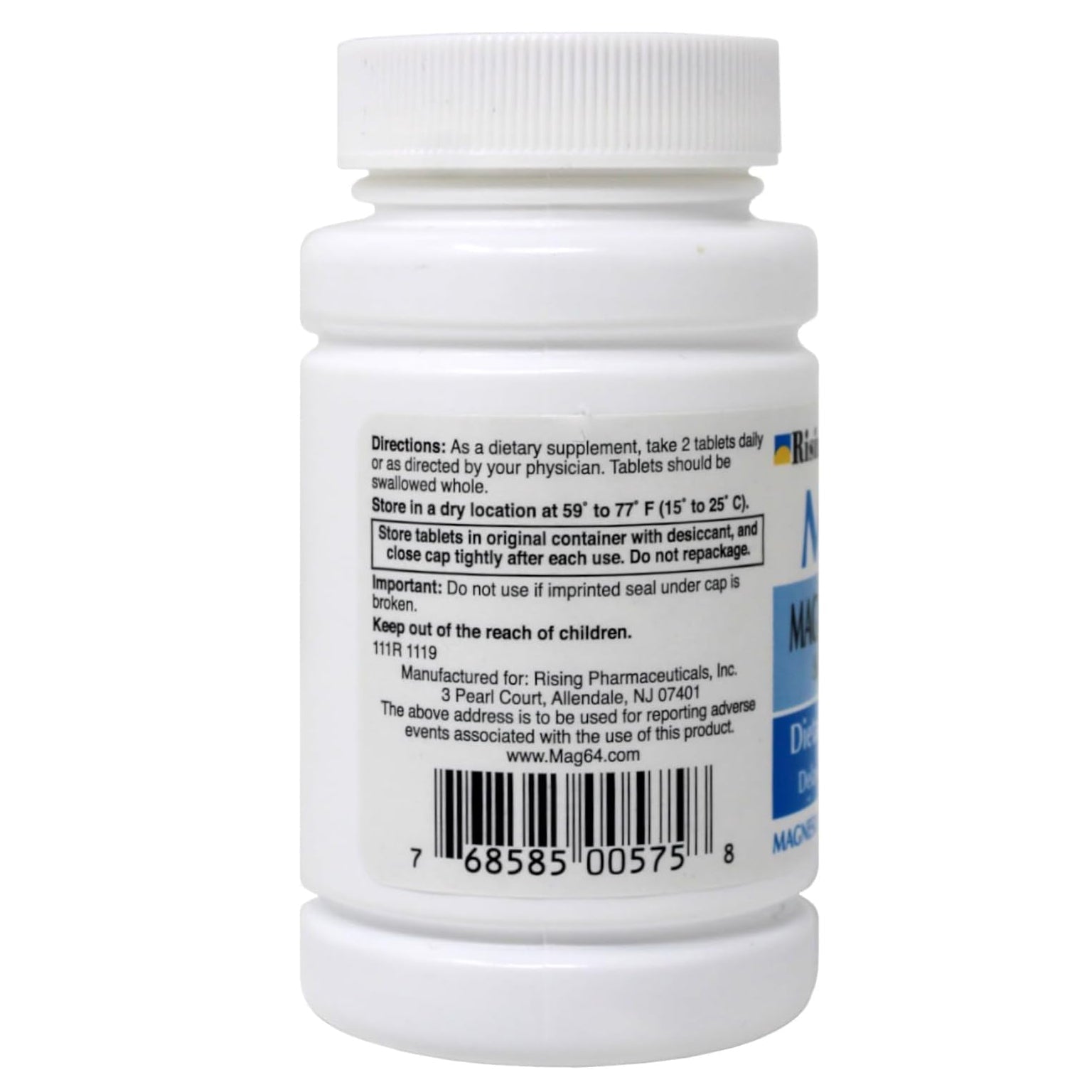 Rena-Vite Mag 64 Calcium, Magnesium, Chloride Supplement
