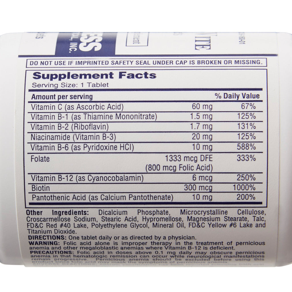 Rena-Vite Multivitamin Supplement with Folic Acid & Vitamin B Complex